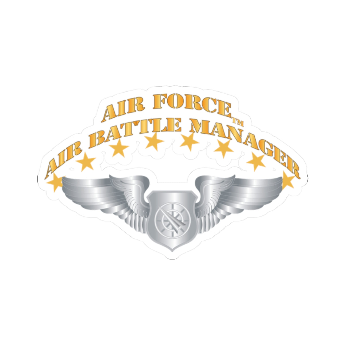 Kiss-Cut Stickers - USAF - Air Battle Manager - Basic Wings X 300