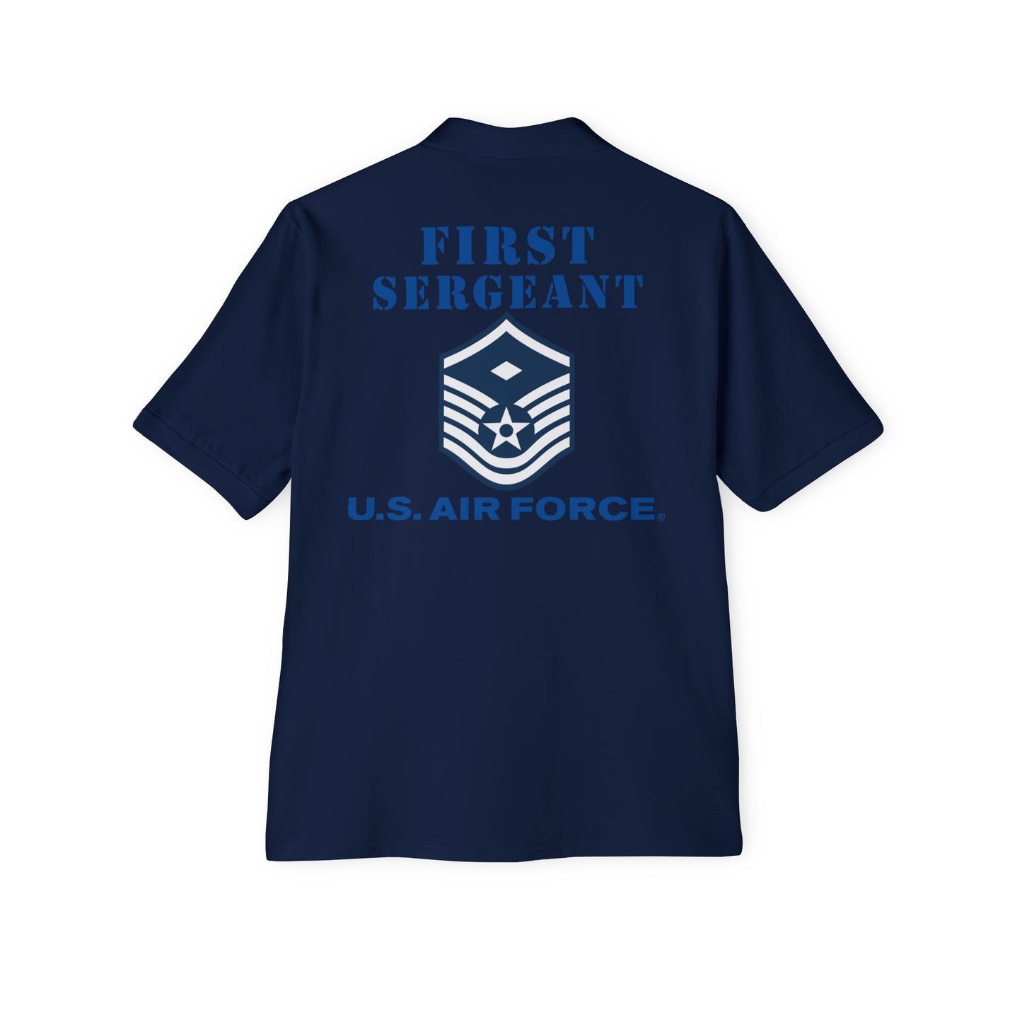 Men's Piqué Polo - USAF - First Sergeant (E7b) - 2020 - US Air Force w Text X 300