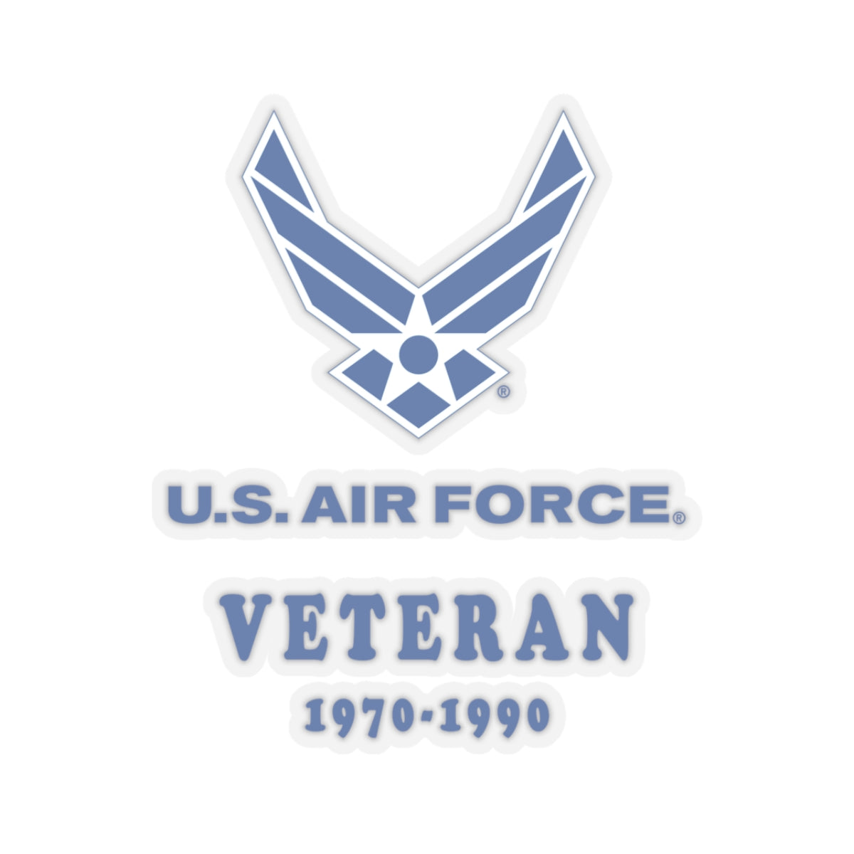 Kiss-Cut Stickers - USAF - Air Force - Veteran w years