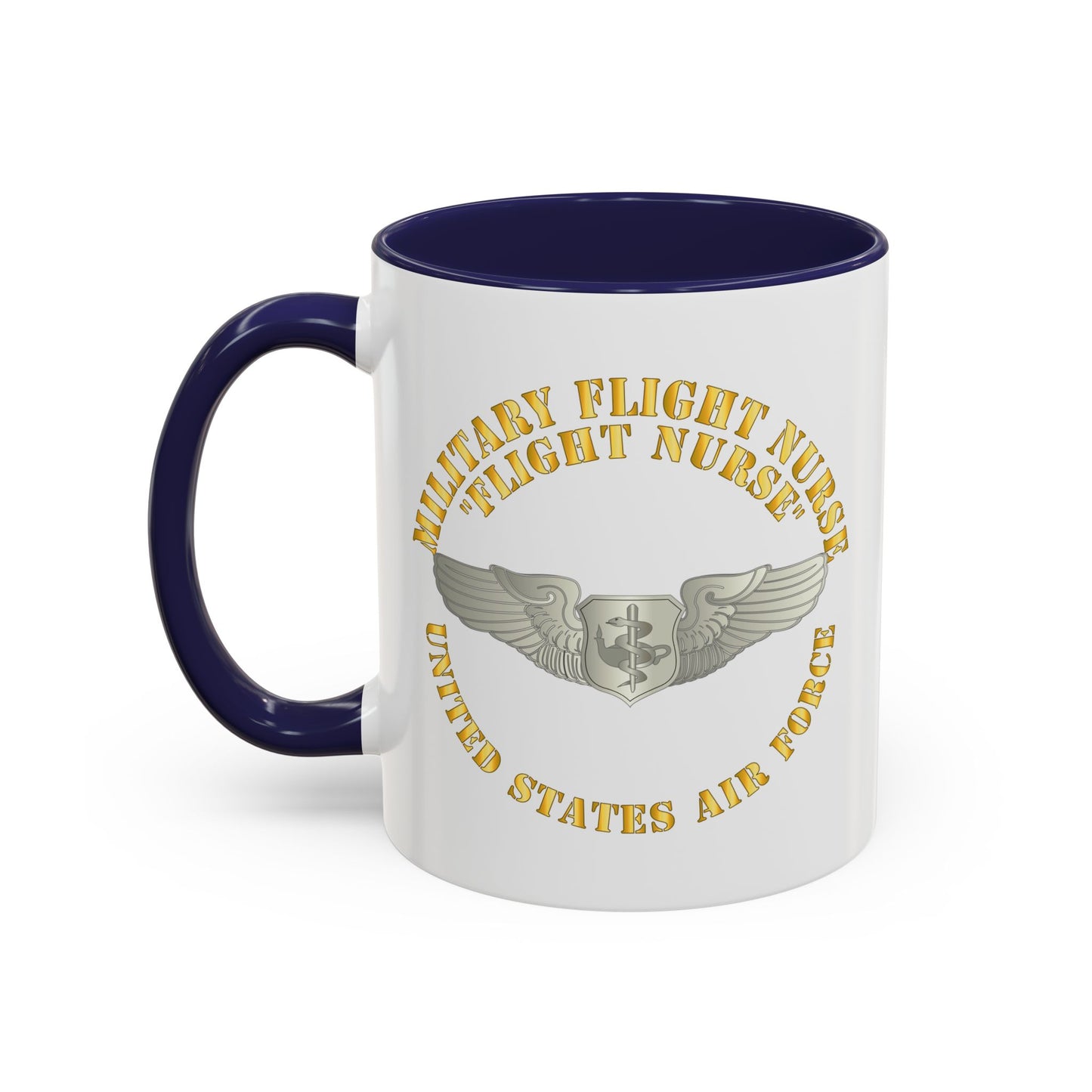 Accent Coffee Mug (11oz & 15oz) - USAF - Military Flight Nurse - Flight Nurse - Basic