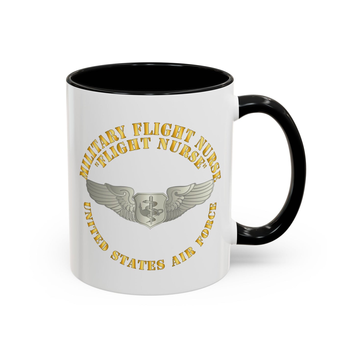 Accent Coffee Mug (11oz & 15oz) - USAF - Military Flight Nurse - Flight Nurse - Basic