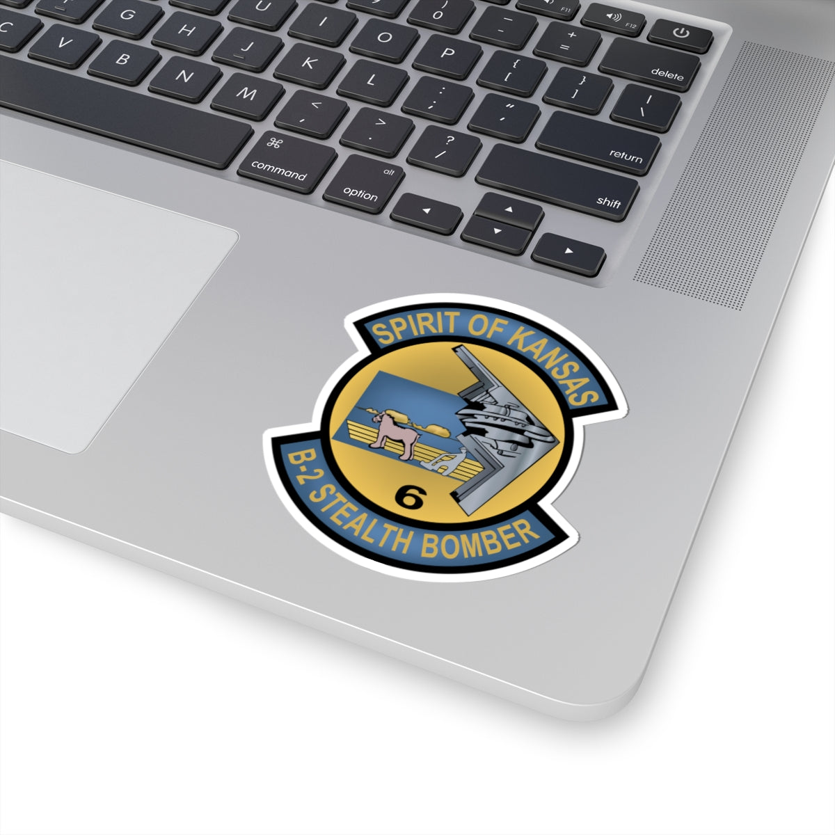 Kiss-Cut Stickers - USAF - B2 - Spirit of Kansas - Stealth Bomber wo txt X 300