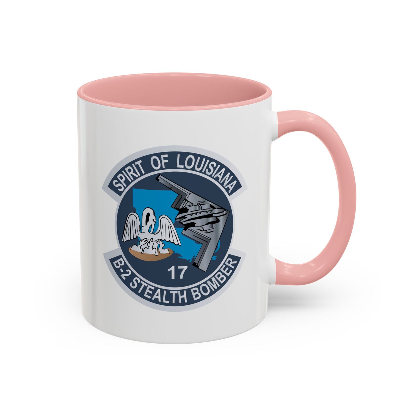 Accent Coffee Mug (11oz & 15oz) - USAF - B2 - Spirit of Louisiana - Stealth Bomber wo txt X 300
