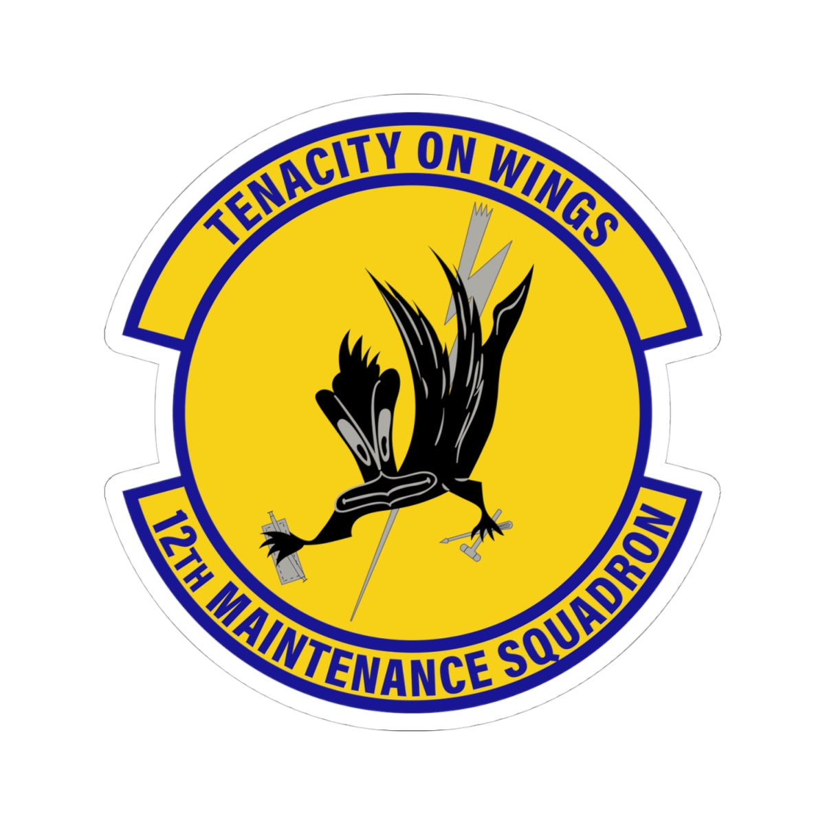 Kiss-Cut Stickers - USAF - 12th Maintenance Sq wo txt