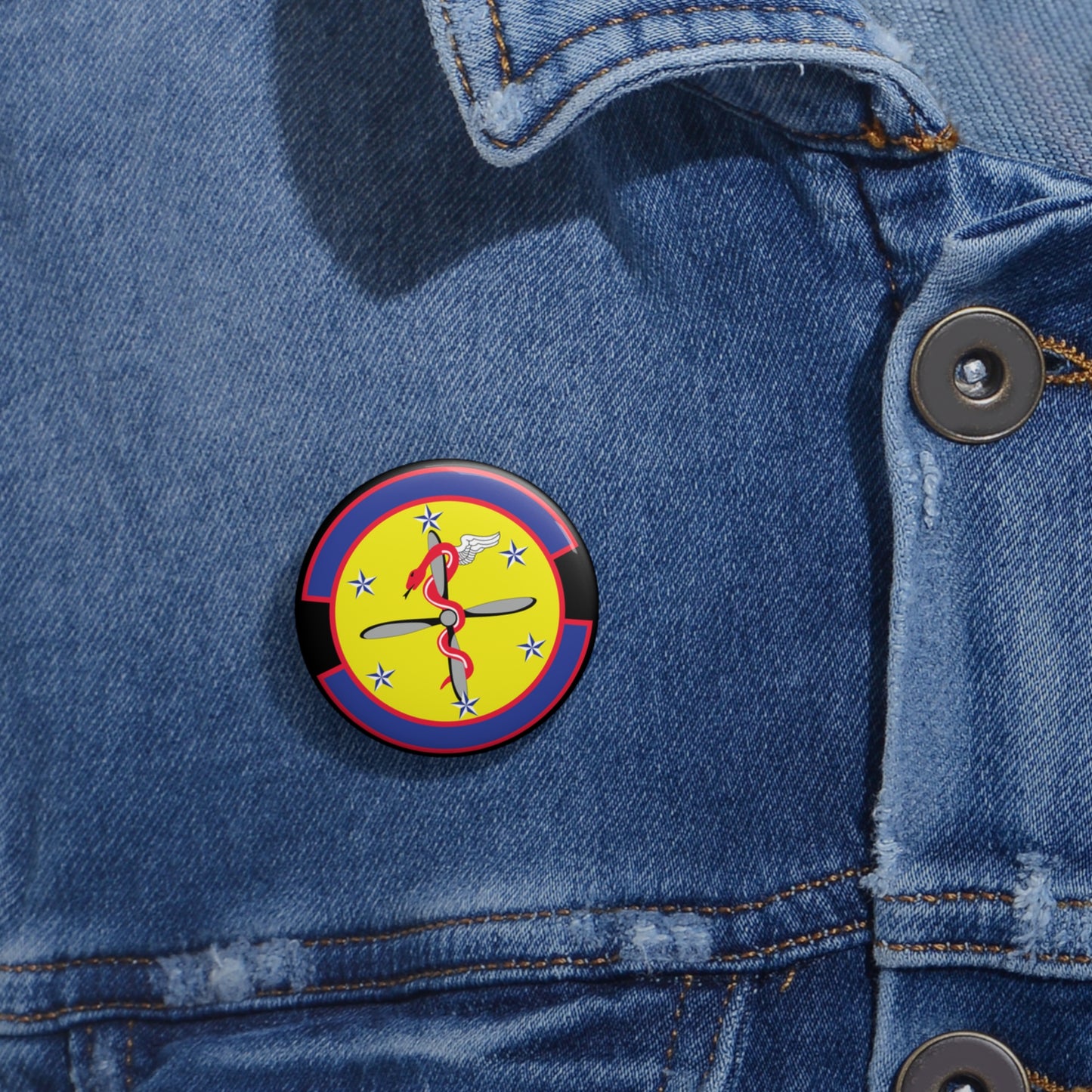 Custom Pin Button - USAF - 2nd Operational Medical Readiness Squadron wo txt