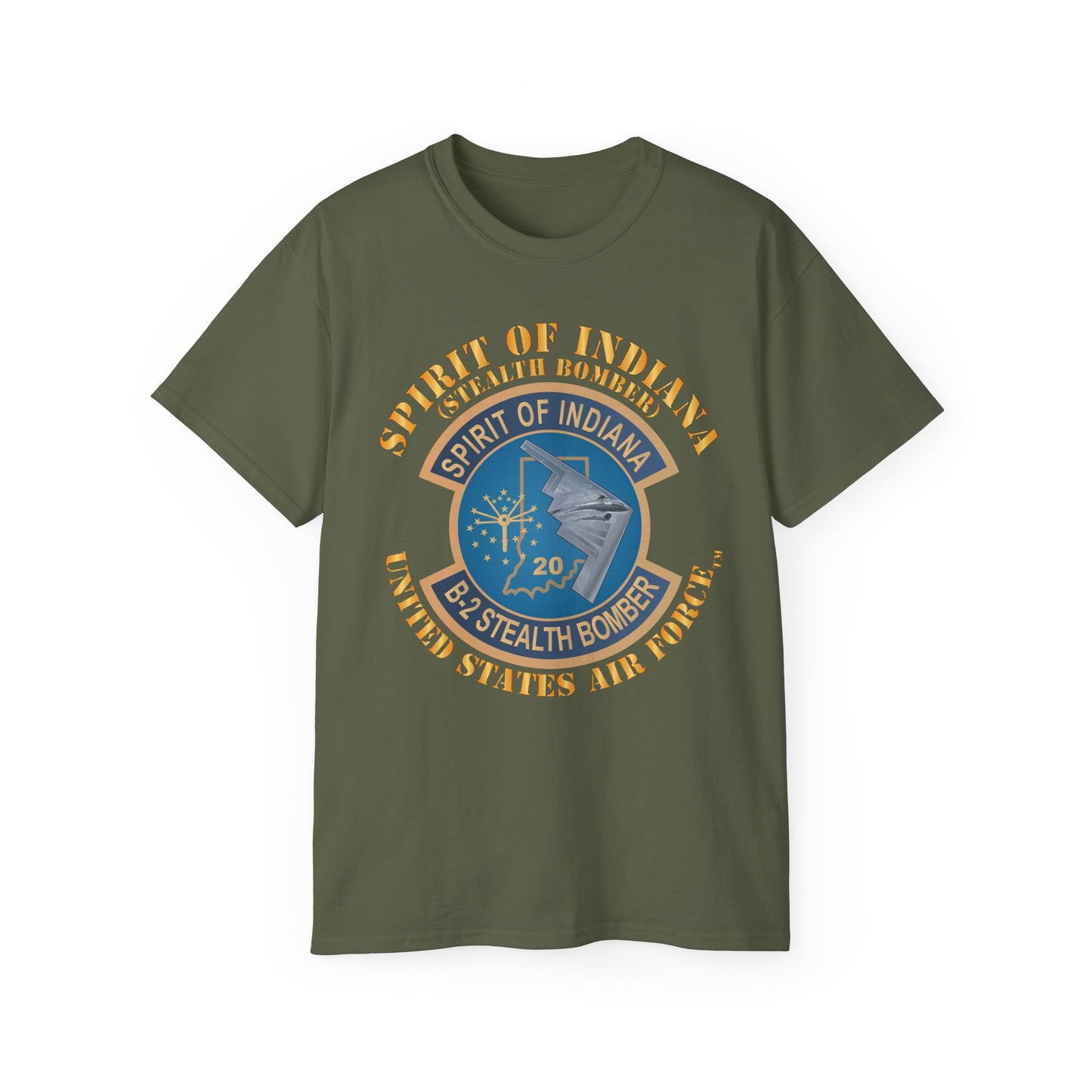 Unisex Ultra Cotton Tee - USAF - B2 - Spirit of Indiana - Stealth Bomber X 300