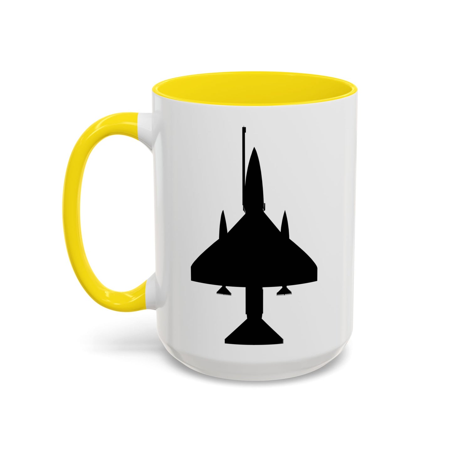 Accent Coffee Mug (11oz & 15oz) - Aircraft - A-4 SkyHawk - Top - Silhouette X 300