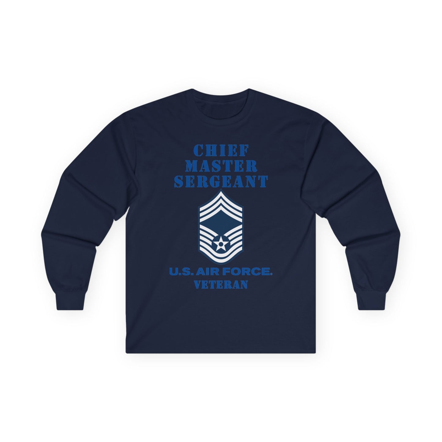Unisex Ultra Cotton Long Sleeve Tee - USAF - Chief Master Sergeant (E9a) - 2020 - Veteran