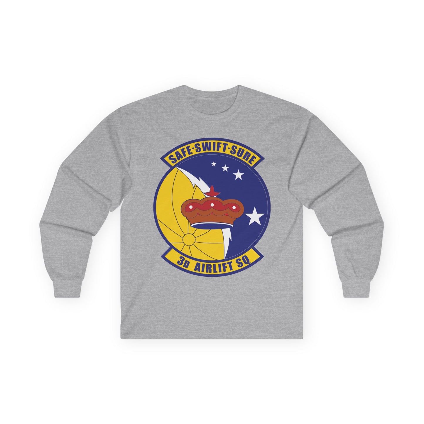 Unisex Ultra Cotton Long Sleeve Tee - USAF - 3rd Airlift Squadron wo txt