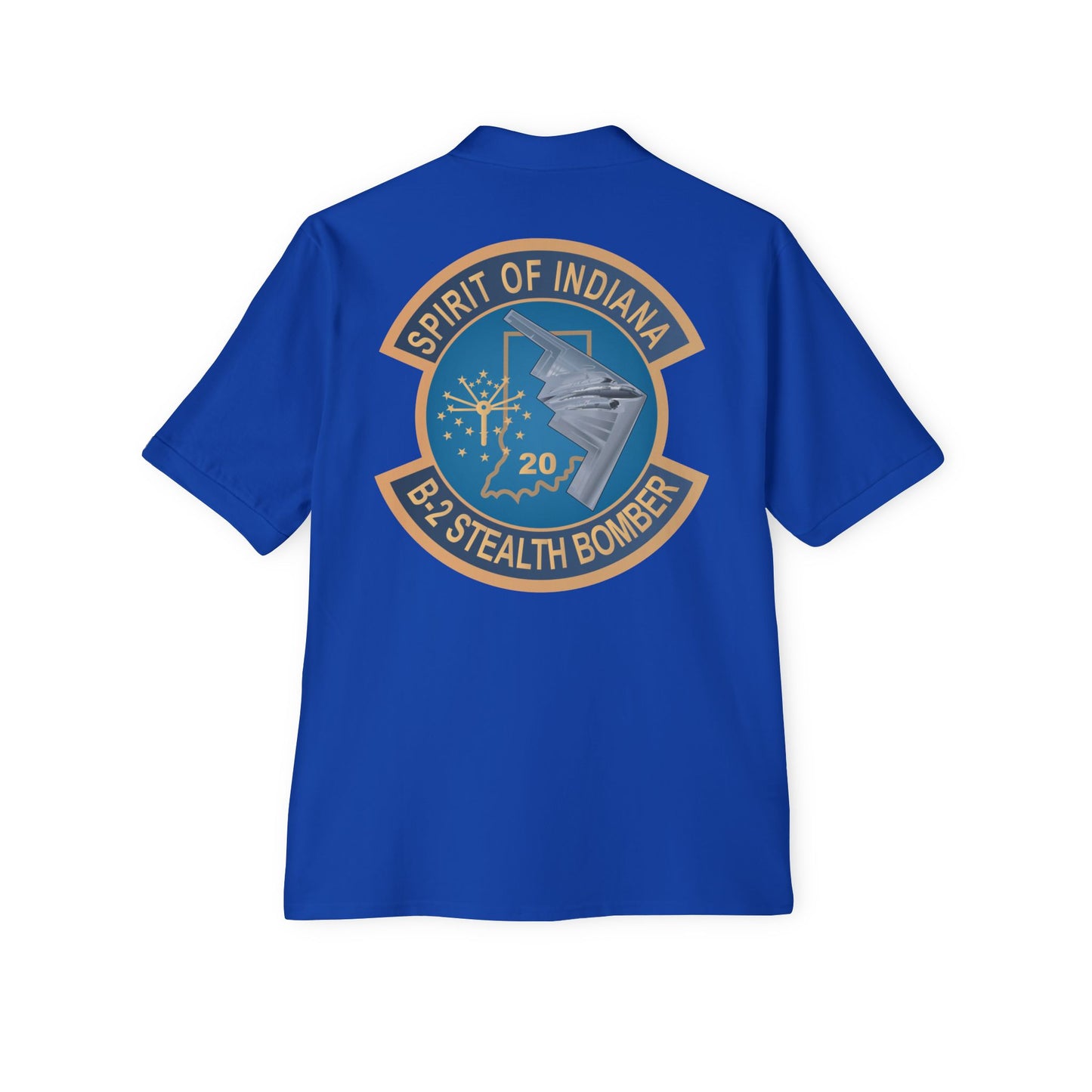 Men's Piqué Polo - USAF - B2 - Spirit of Indiana - Stealth Bomber wo txt X 300
