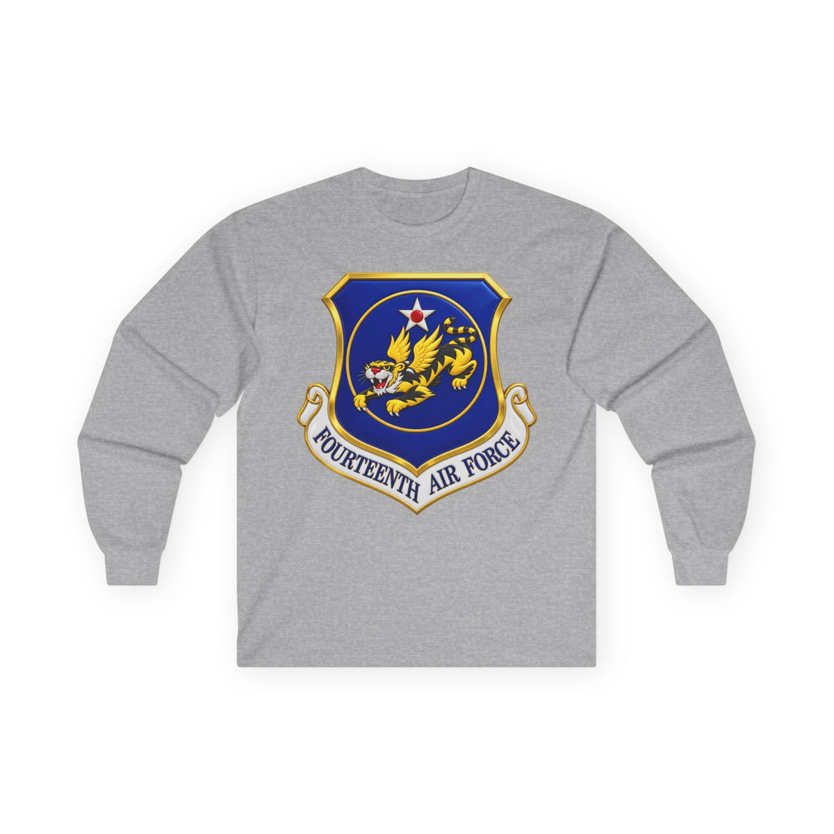 Unisex Ultra Cotton Long Sleeve Tee - USAF - 14th Air Force - Flying Tigers wo txt - 3D - Enhanced