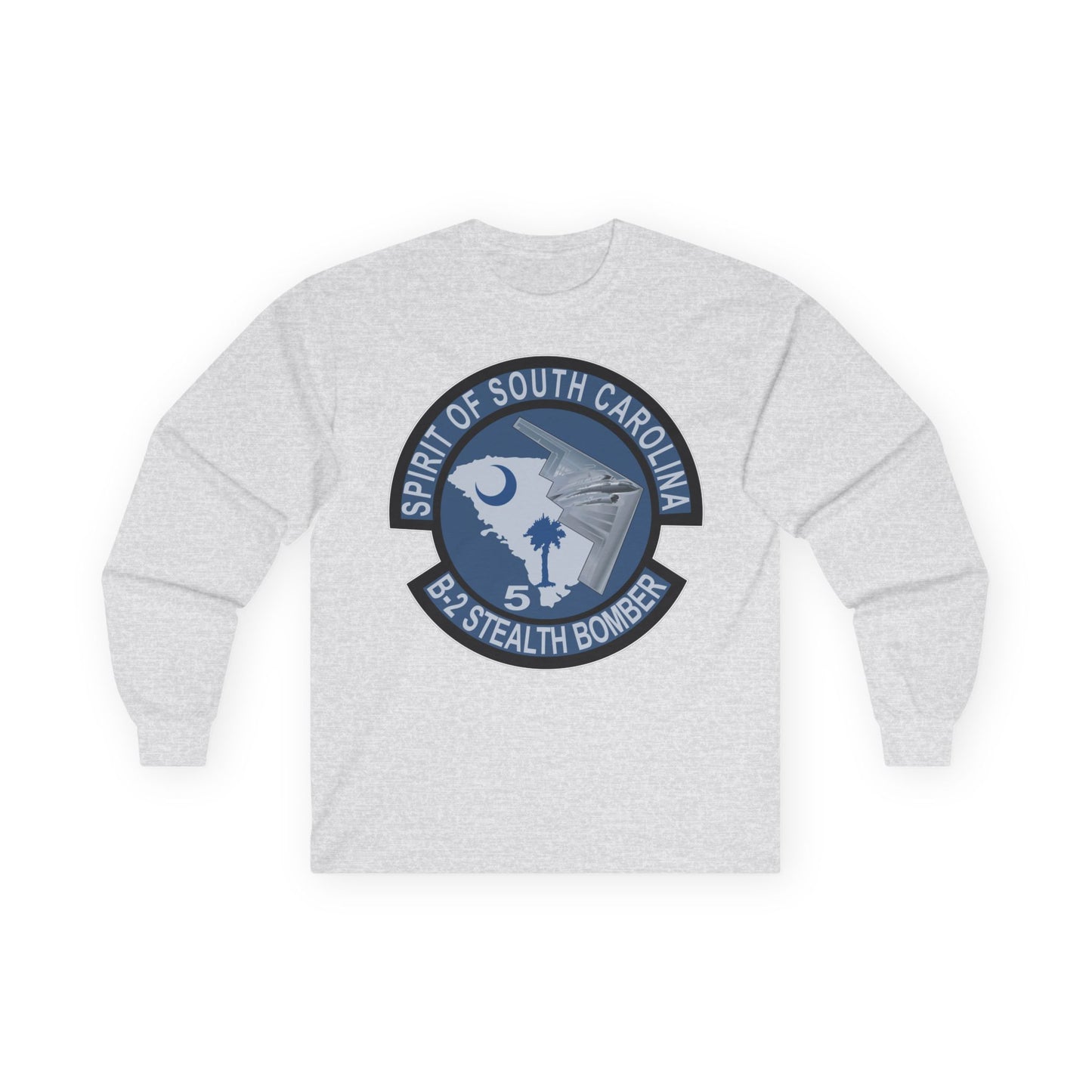Unisex Ultra Cotton Long Sleeve Tee - USAF - B2 - Spirit of South Carolina Stealth Bomber wo Txt X 300
