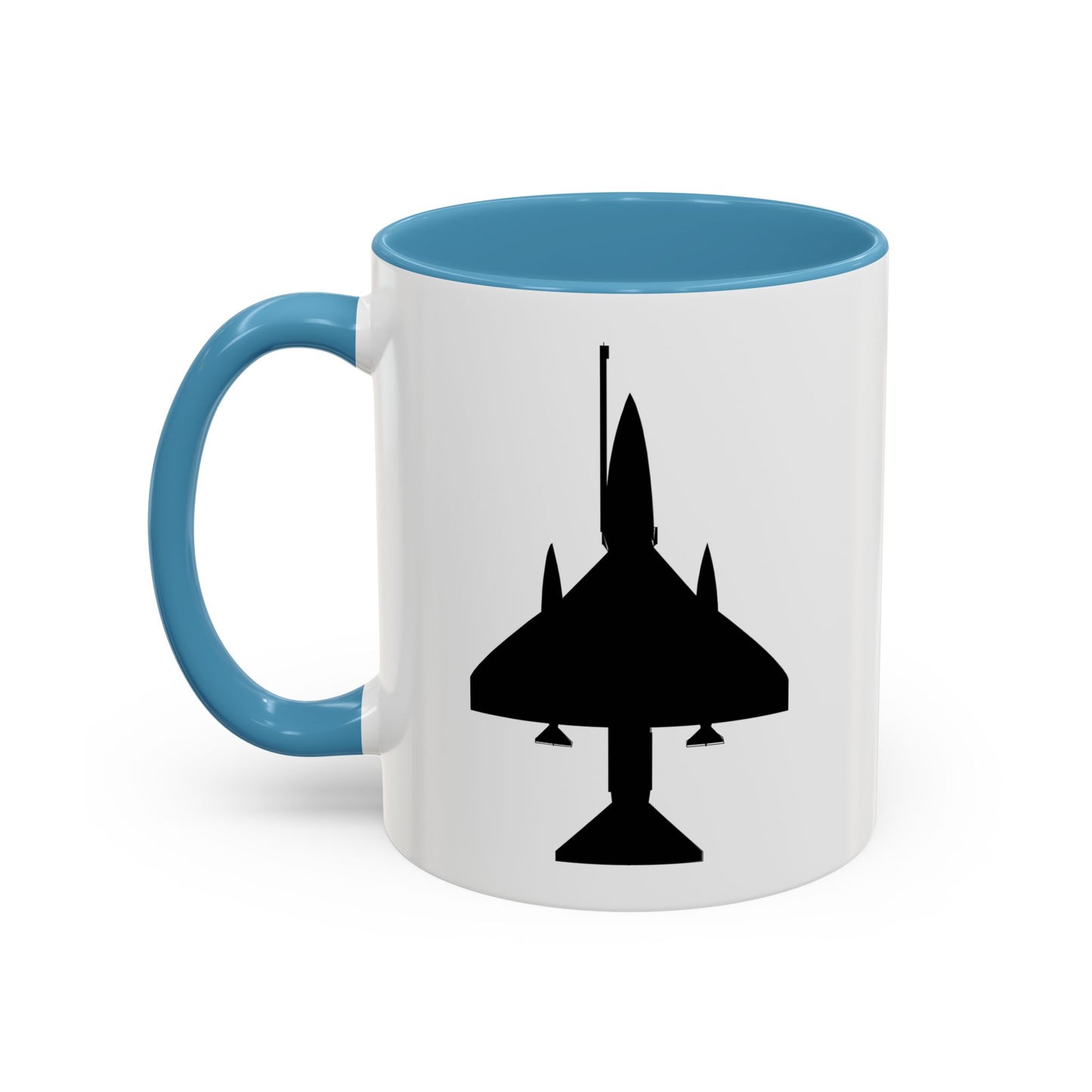 Accent Coffee Mug (11oz & 15oz) - Aircraft - A-4 SkyHawk - Top - Silhouette X 300
