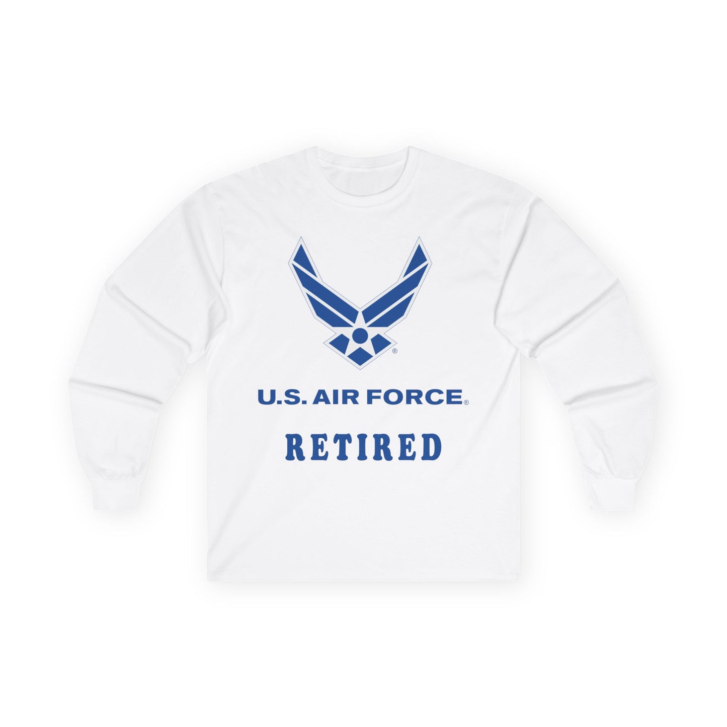 Unisex Ultra Cotton Long Sleeve Tee - USAF - Air Force - Retired X 300