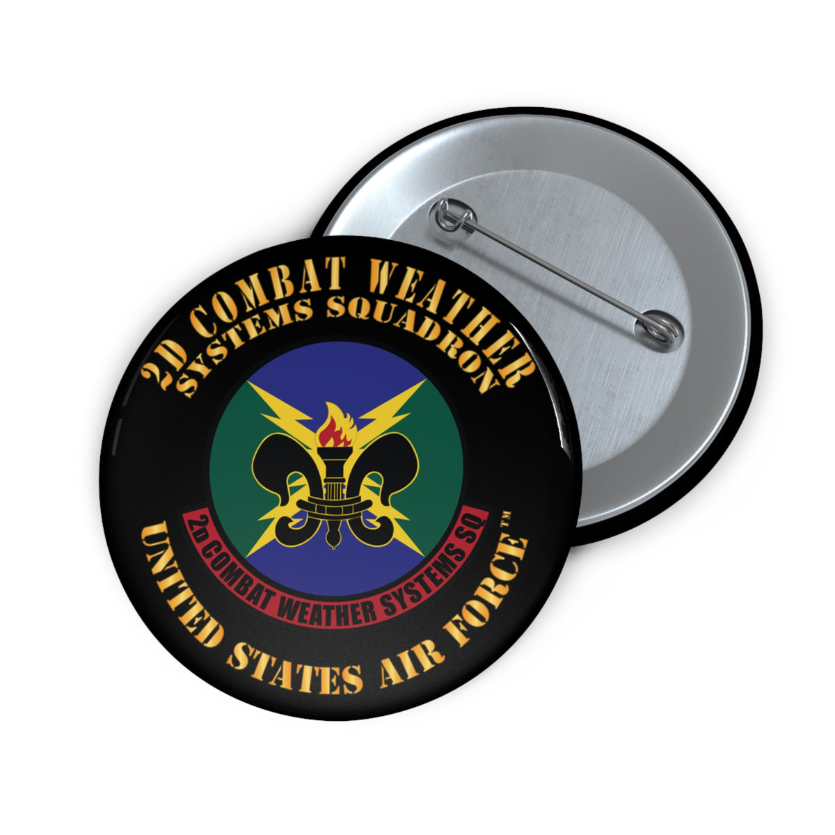 Custom Pin Button - USAF - 2d Combat Weather Systems Squadron X 300 ...