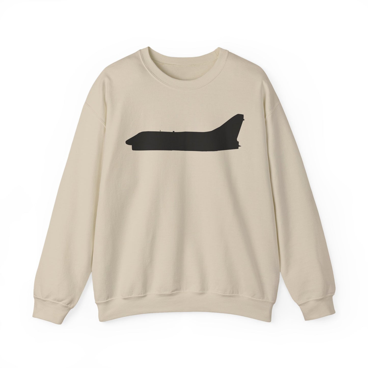 Crewneck Sweatshirt - Aircraft - Navy - A-7B Corsair II - Side - Silhouette X 300