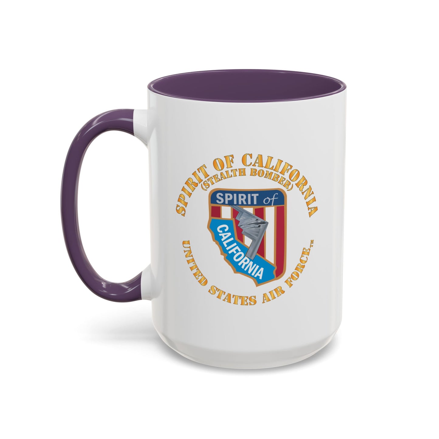 Accent Coffee Mug (11oz & 15oz) - USAF - B2 - Spirit of California - Stealth Bomber X 300