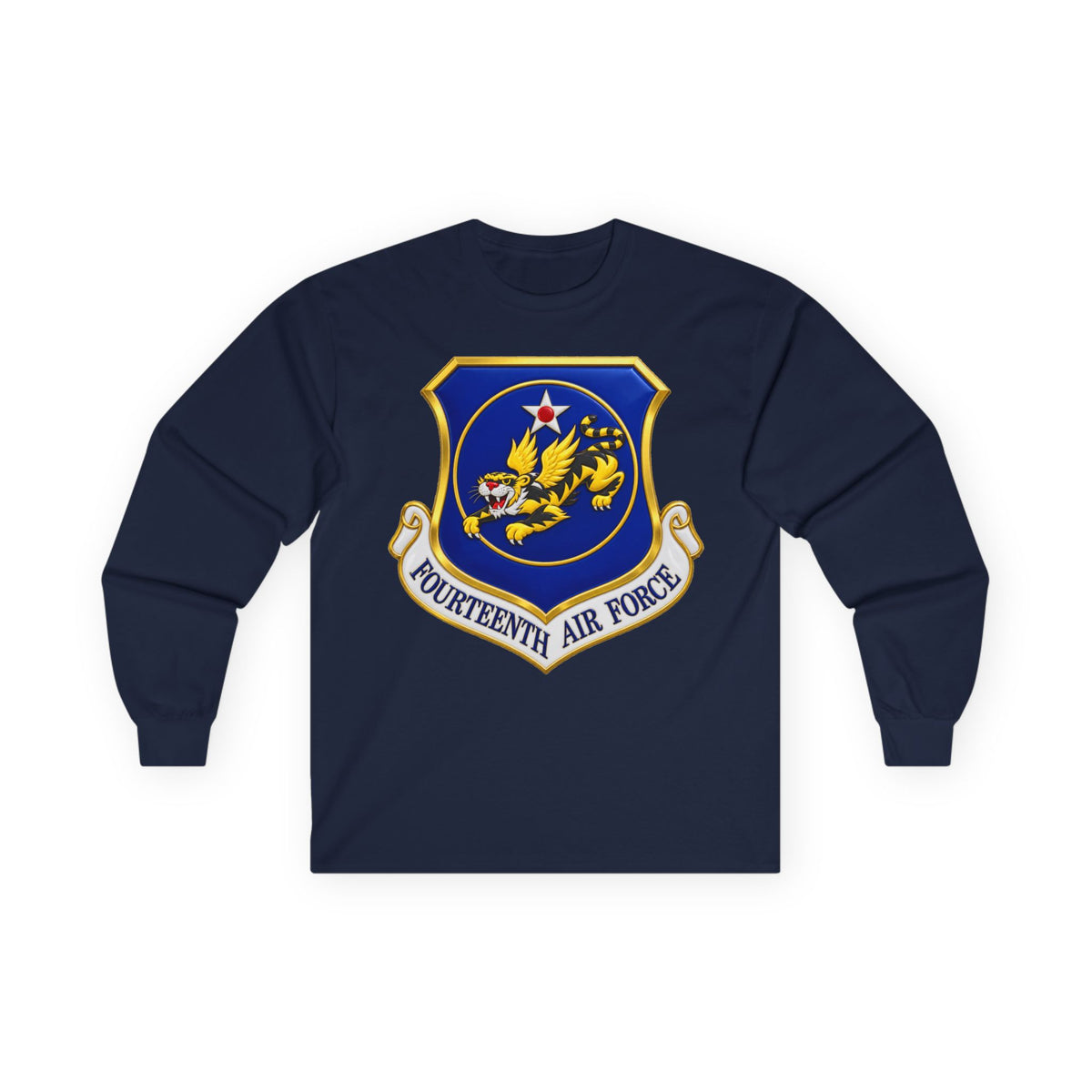 Unisex Ultra Cotton Long Sleeve Tee - USAF - 14th Air Force - Flying Tigers wo txt - 3D - Enhanced