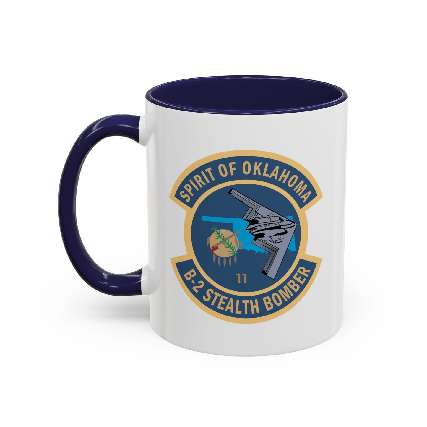 Accent Coffee Mug (11oz & 15oz) - USAF - B2 - Spirit of Oklahoma - Stealth Bomber wo txt X 300