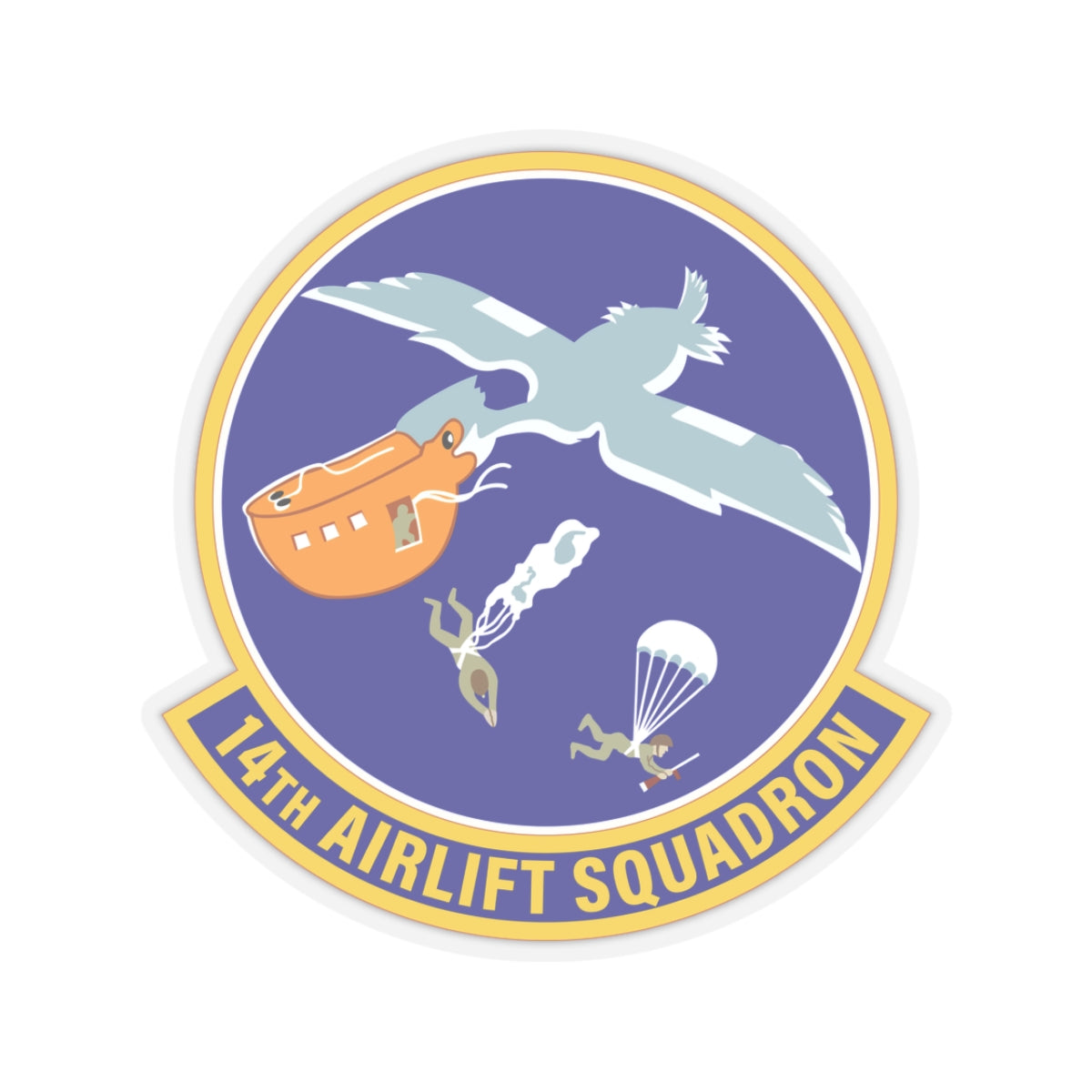 Kiss-Cut Stickers - USAF - 14th Airlift Squadron wo txt