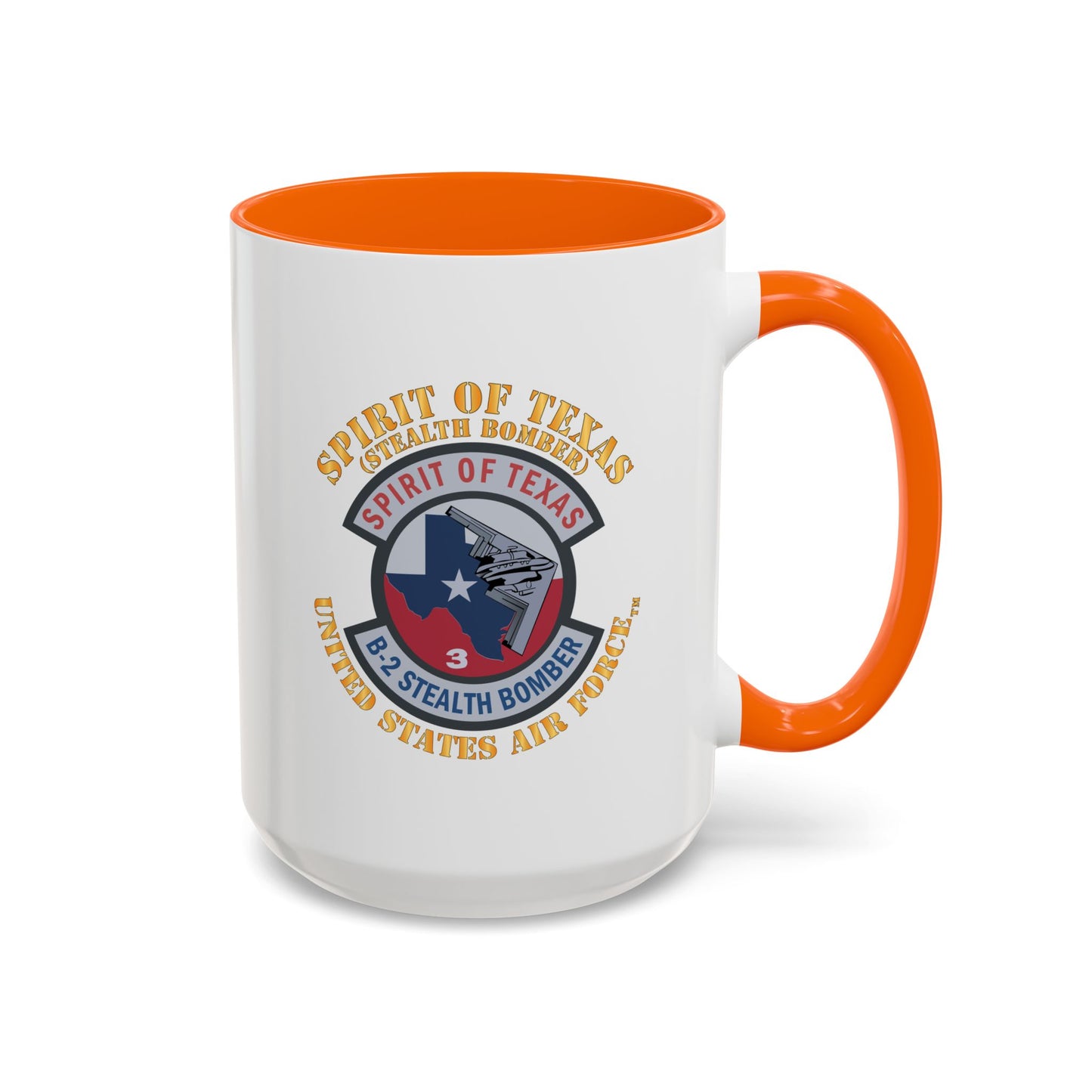 Accent Coffee Mug (11oz & 15oz) - USAF - B2 - Spirit of Texas - Stealth Bomber X 300
