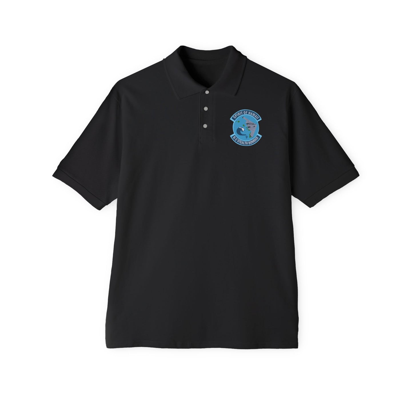Men's Piqué Polo - USAF - B2 - Spirit of Hawaii - Stealth Bomber wo txt X 300