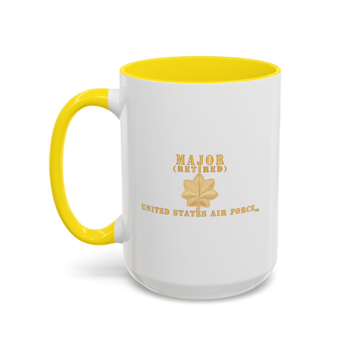 Accent Coffee Mug (11oz & 15oz) - USAF - Major - MAJ - Retired X 300
