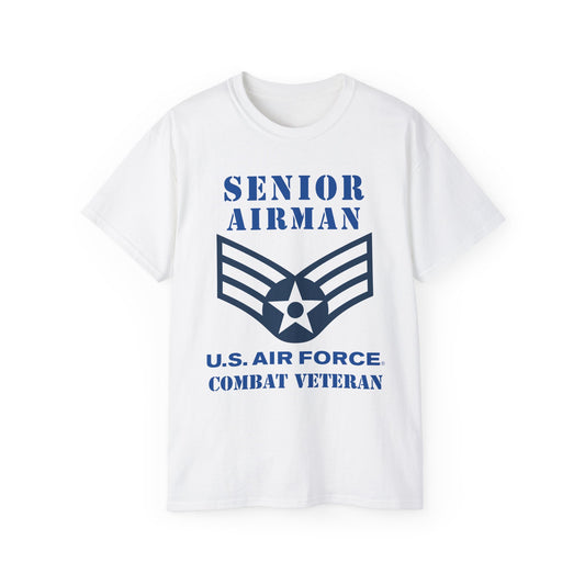 Unisex Ultra Cotton Tee - USAF - Senior Airman (E4) - 2020 - Combat Veteran