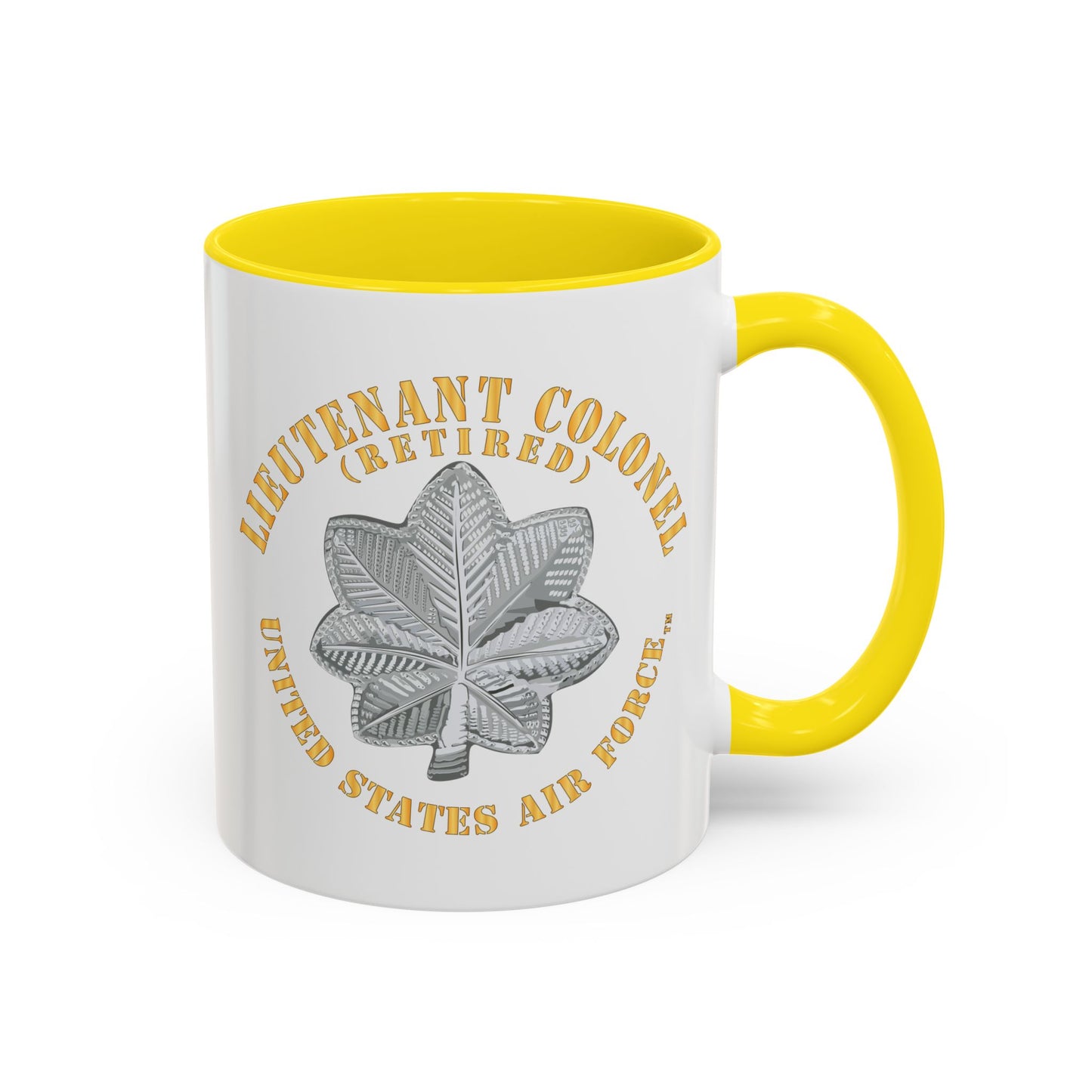 Accent Coffee Mug (11oz & 15oz) - USAF - Lieutenant Colonel - LTC - Retired - TM X 300