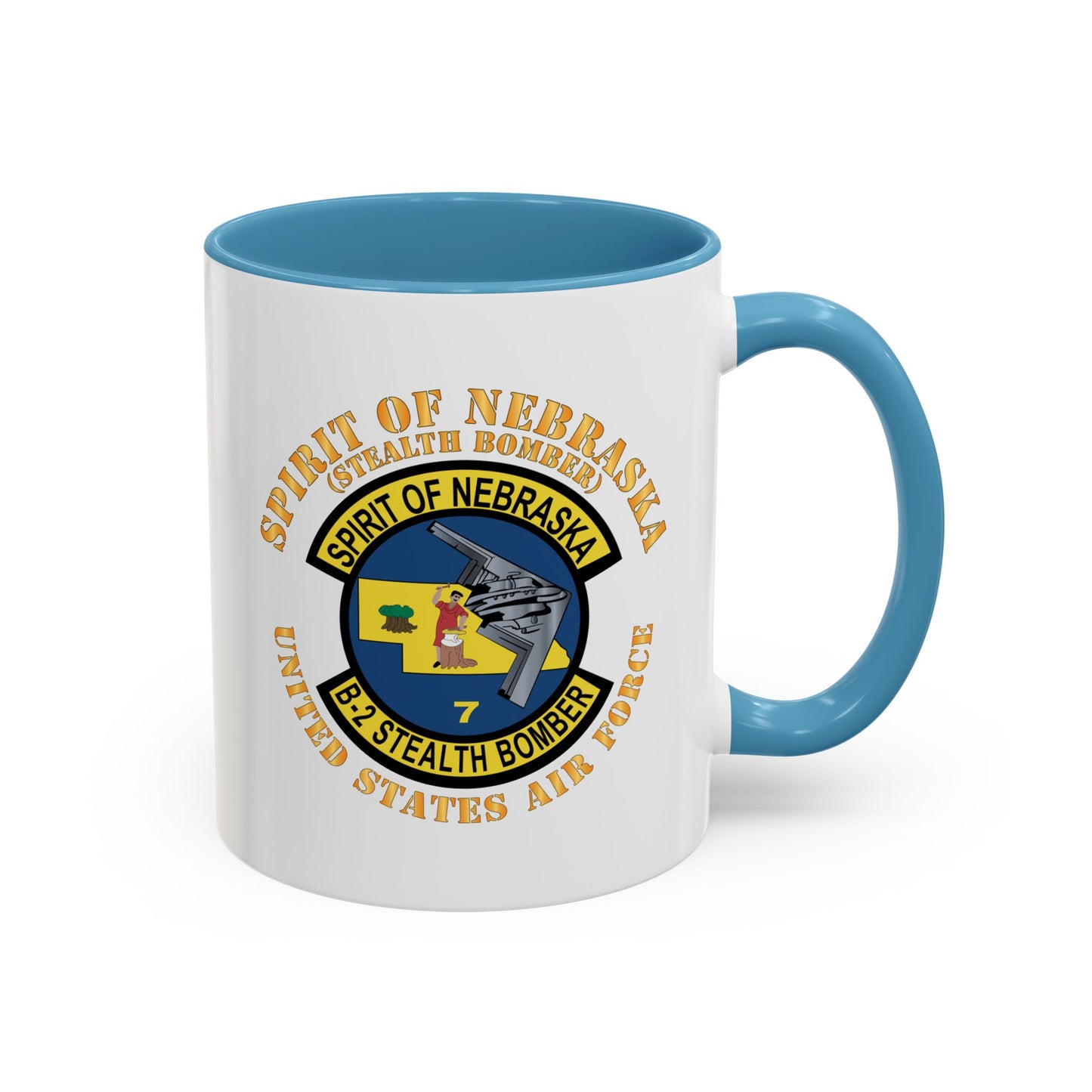 Accent Coffee Mug (11oz & 15oz) - USAF - B2 - Spirit of Nebraska - Stealth Bomber X 300