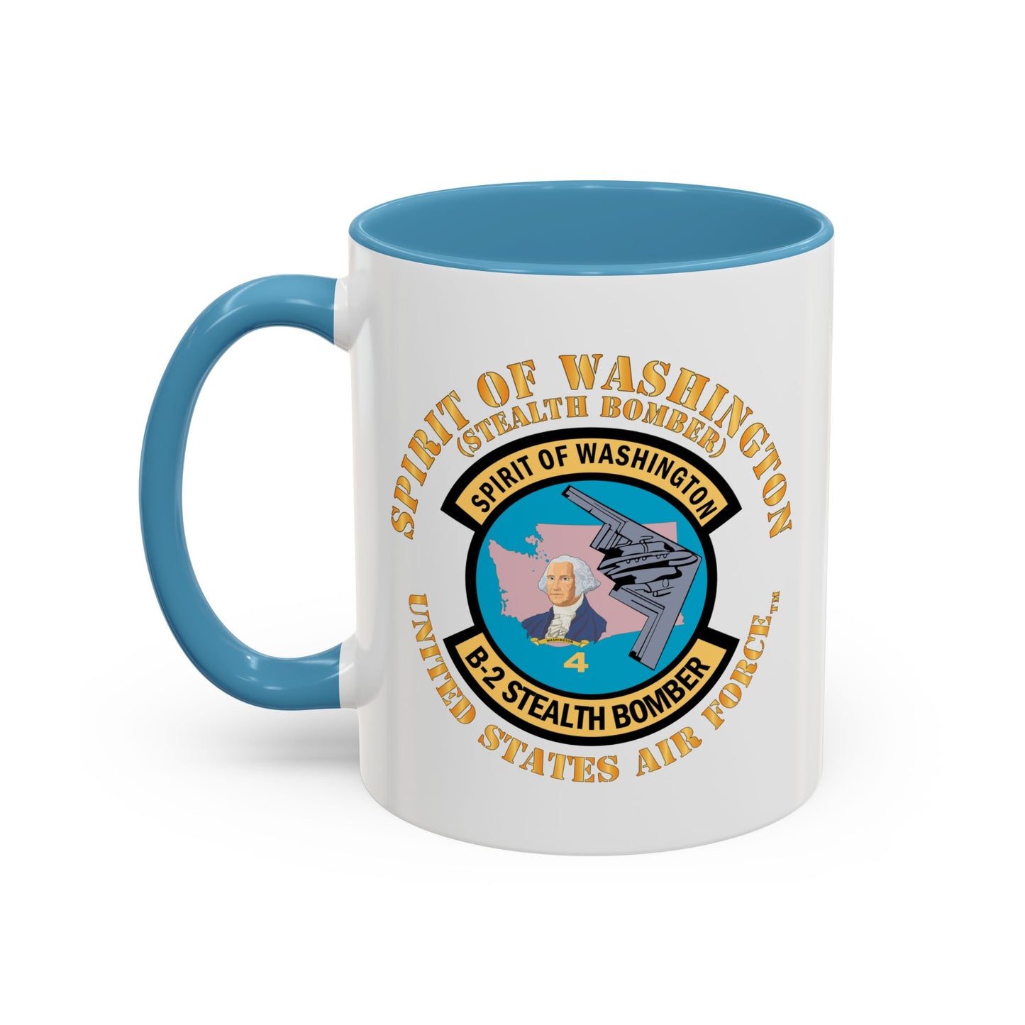 Accent Coffee Mug (11oz & 15oz) - USAF - B2 - Spirit of Washington - Stealth Bomber X 300