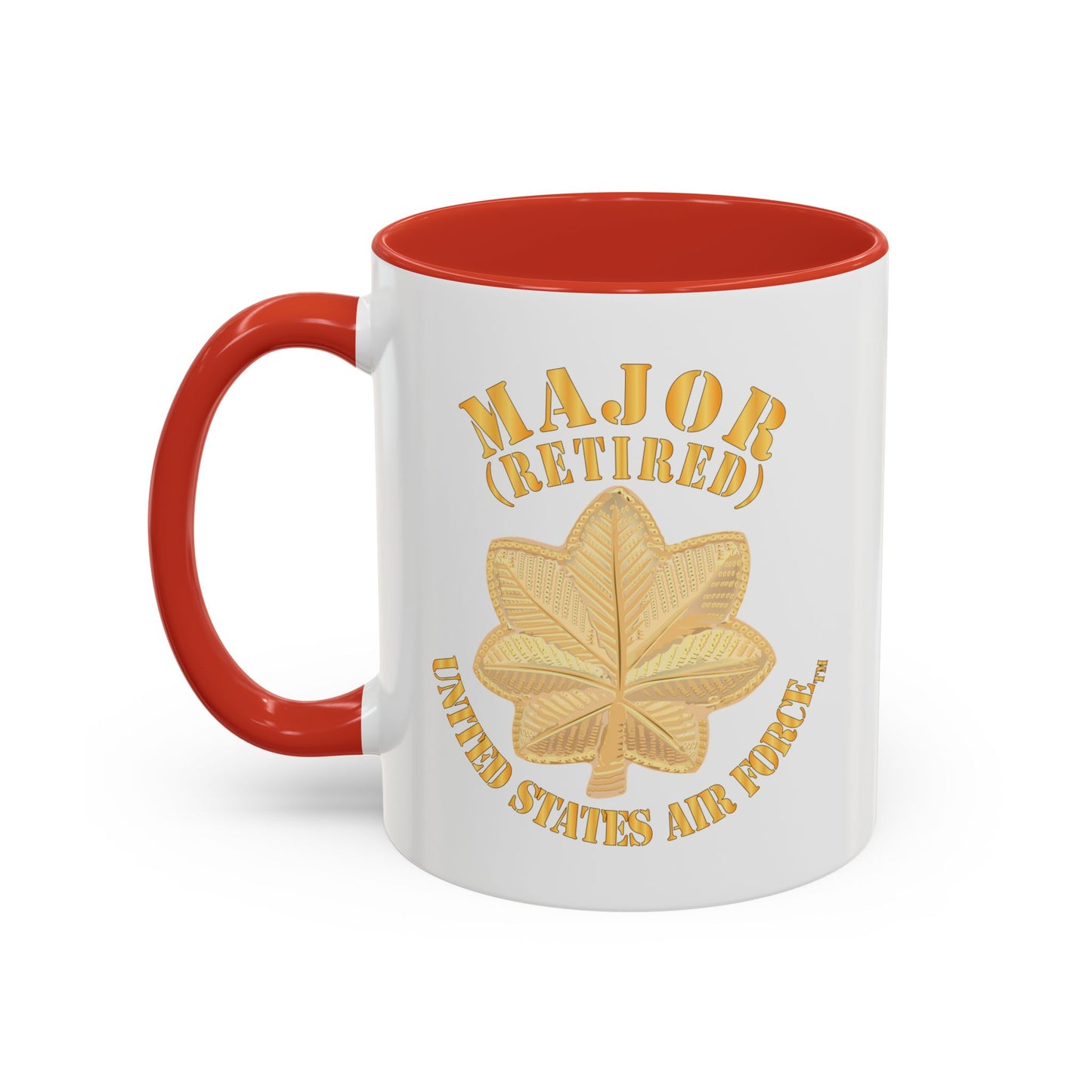 Accent Coffee Mug (11oz & 15oz) - USAF - Major - Retired X 300