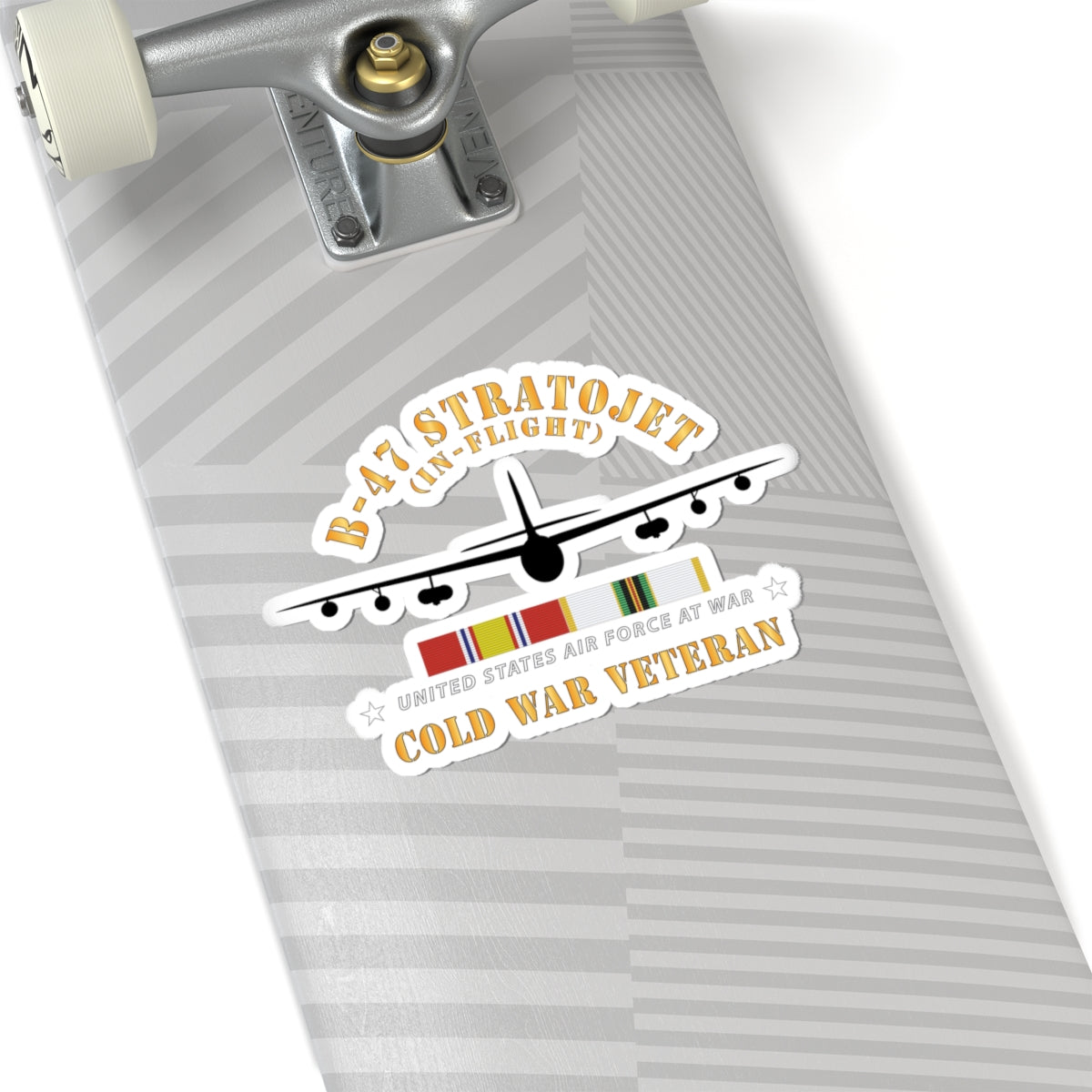 Kiss-Cut Stickers - USAF - B-47 Stratojet - In Flt - Silhouette - Cold War Veteran X 300