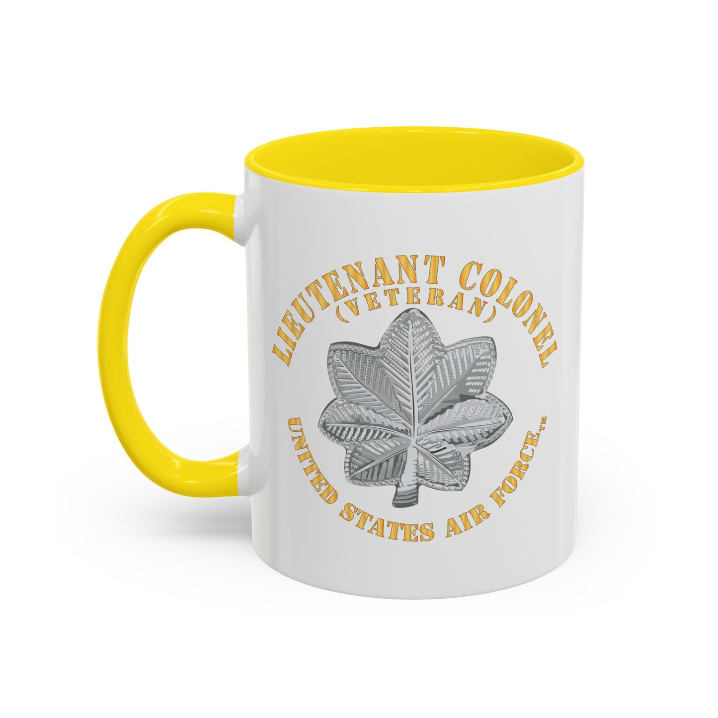 Accent Coffee Mug (11oz & 15oz) - USAF - Lieutenant Colonel - LTC - Veteran - TM X 300