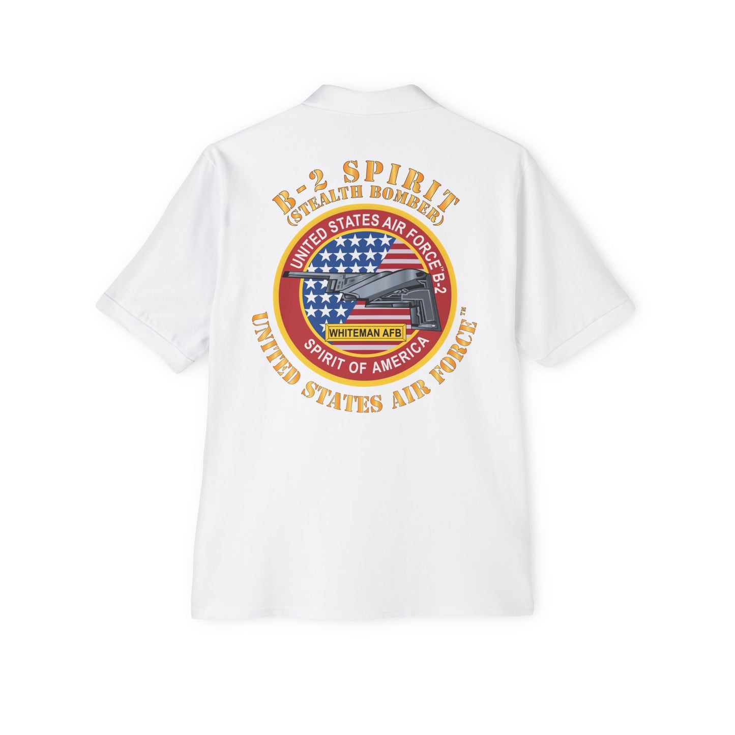 Men's Piqué Polo - USAF - B2 - Spirit - Stealth Bomber X 300