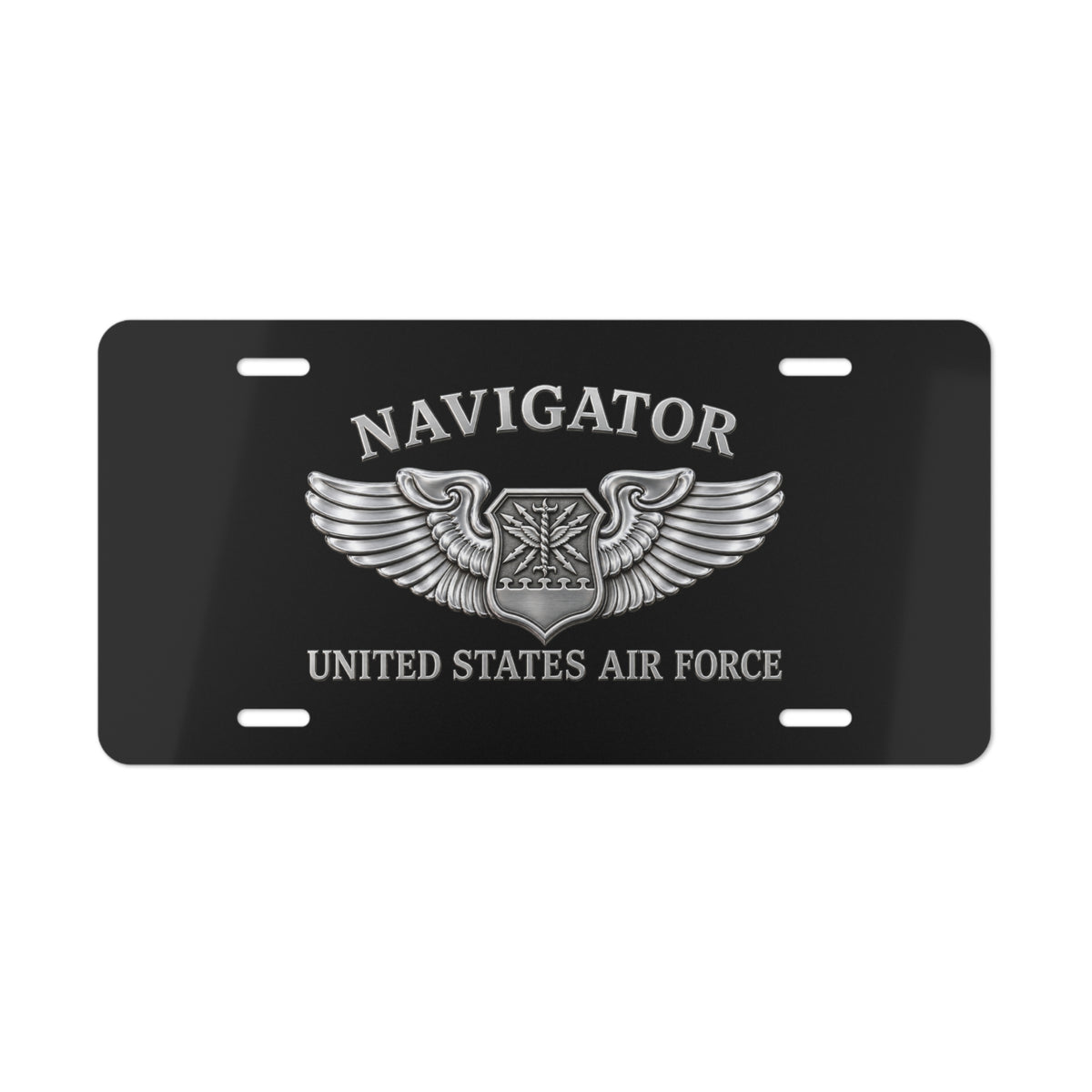 License Plate - USAF - Navigator Badge - United States Air Force - 3D - Enhanced
