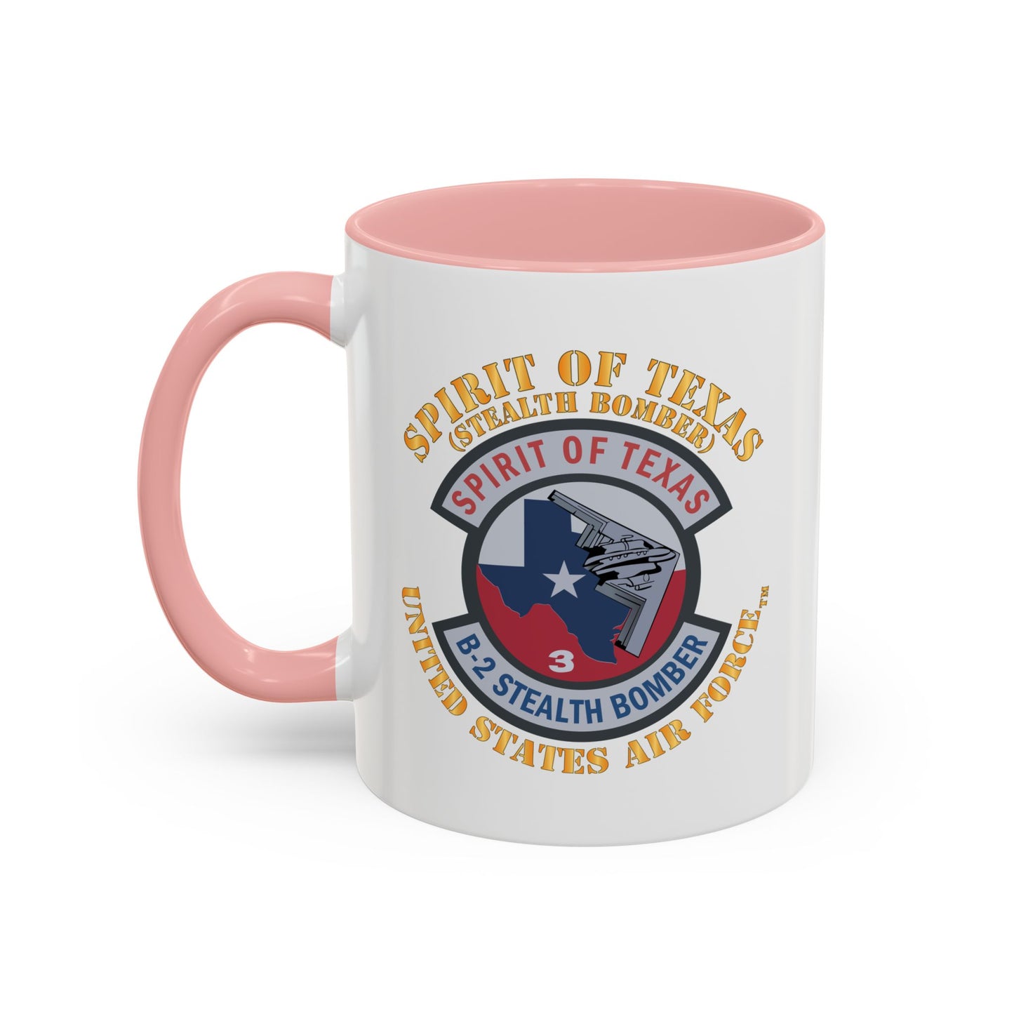 Accent Coffee Mug (11oz & 15oz) - USAF - B2 - Spirit of Texas - Stealth Bomber X 300