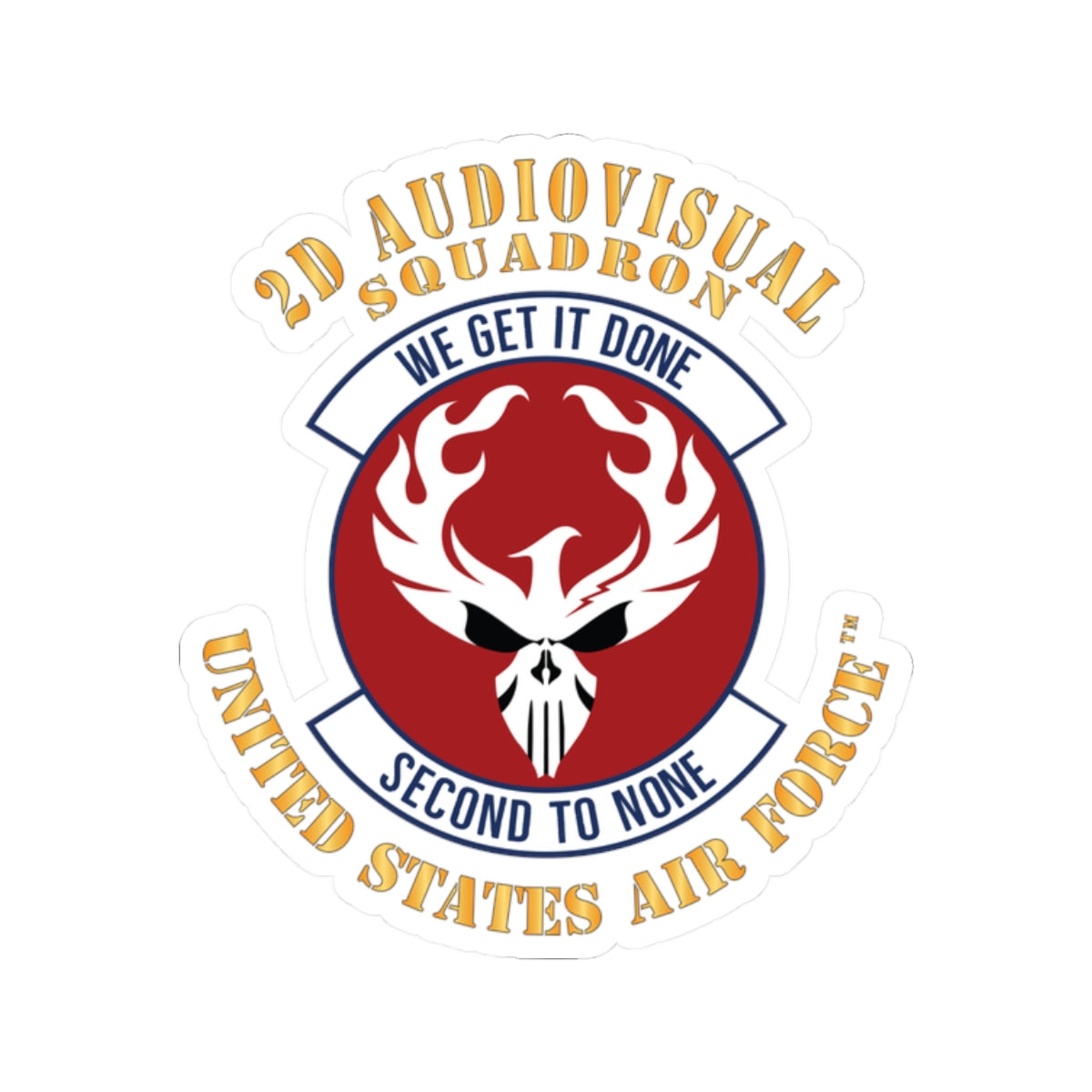 Kiss-Cut Stickers - USAF - 2d Audiovisual Squadron X 300 – Air Force ...