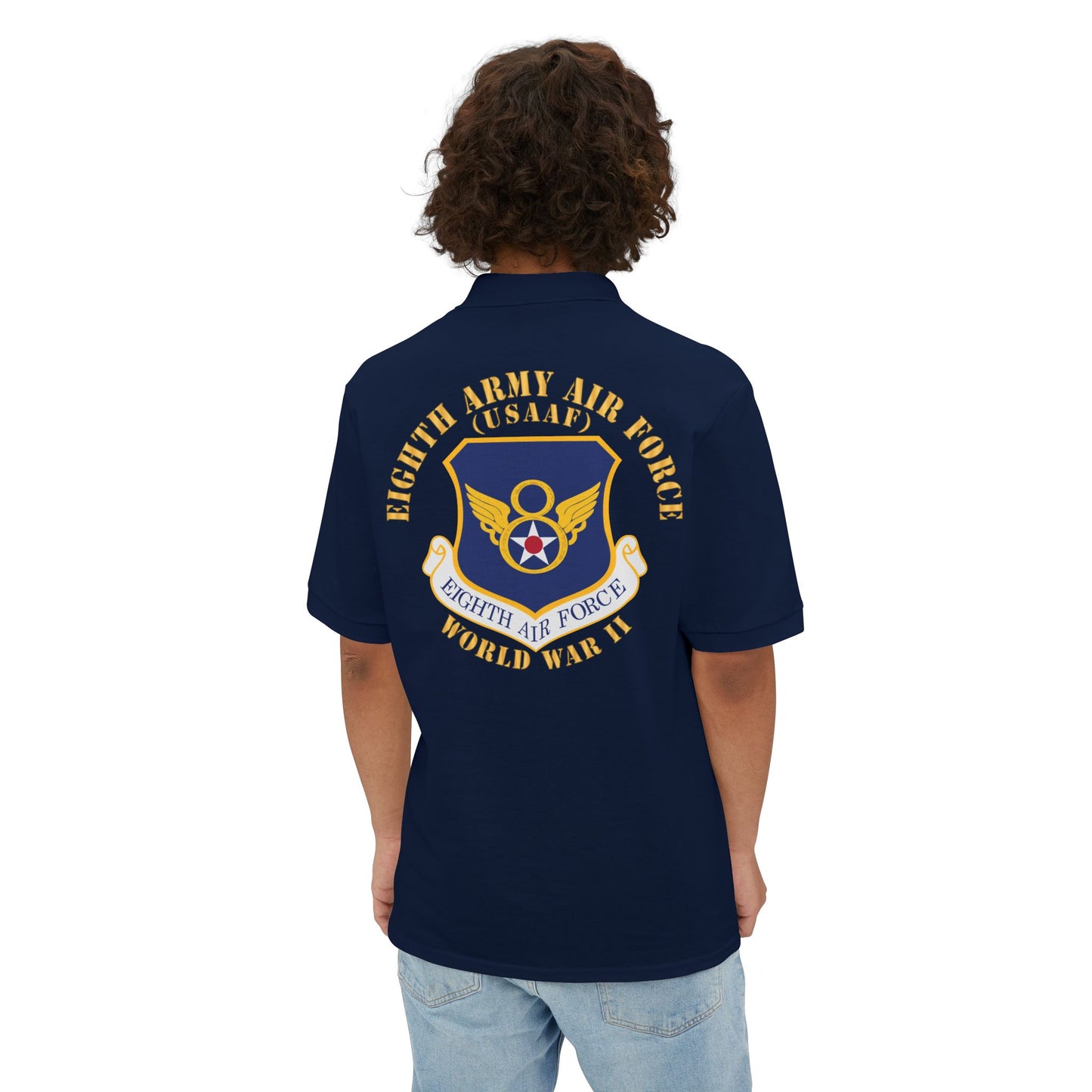 Men's Piqué Polo - USAF - 8th Air Force - WWII X 300