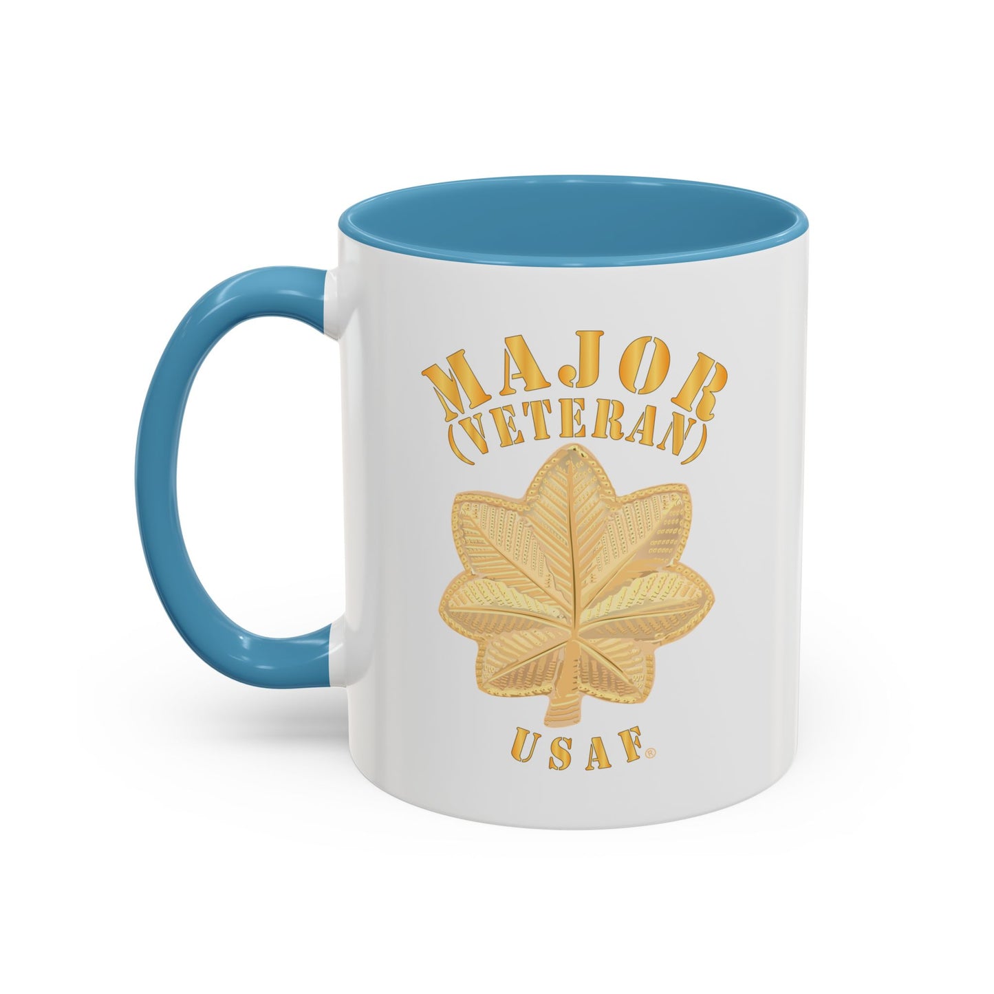 Accent Coffee Mug (11oz & 15oz) - USAF - Major - Veteran - USAF X 300