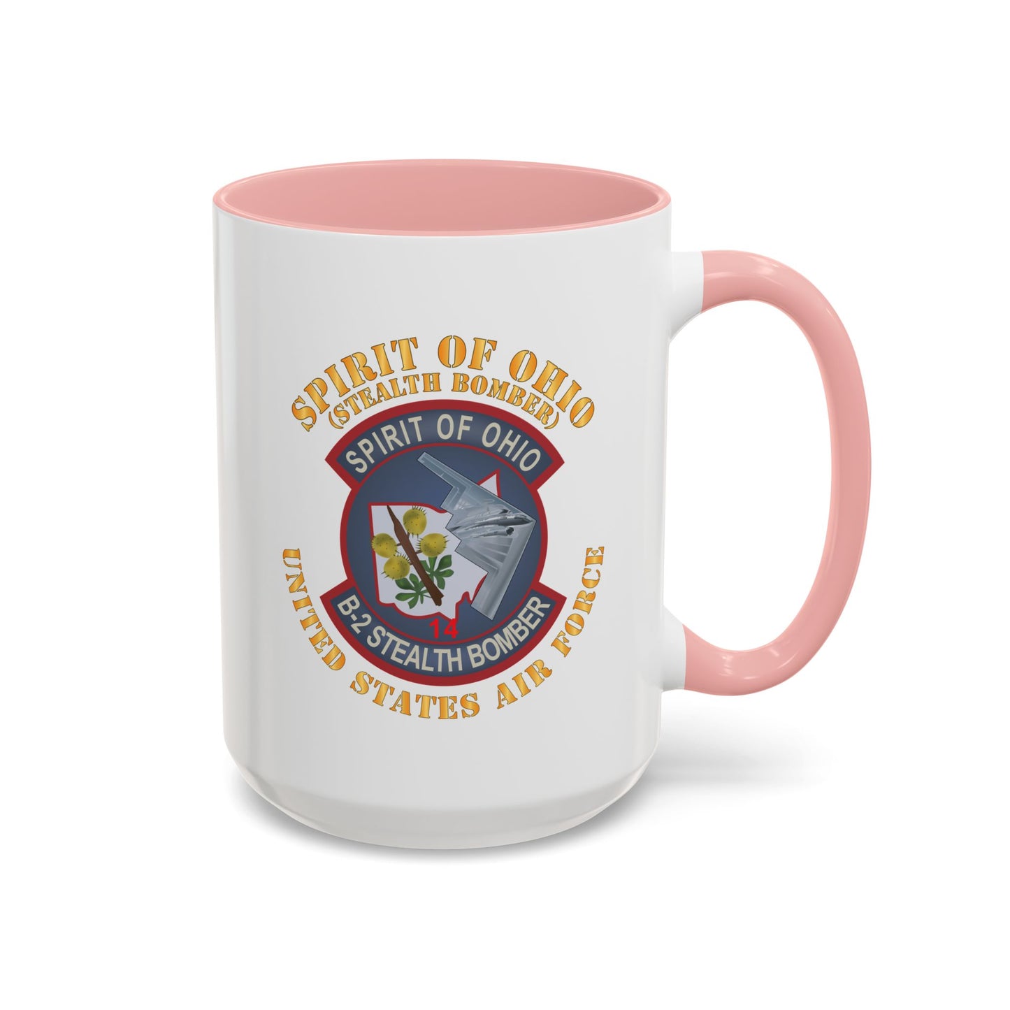 Accent Coffee Mug (11oz & 15oz) - USAF - B2 - Spirit of Ohio - Stealth Bomber X 300