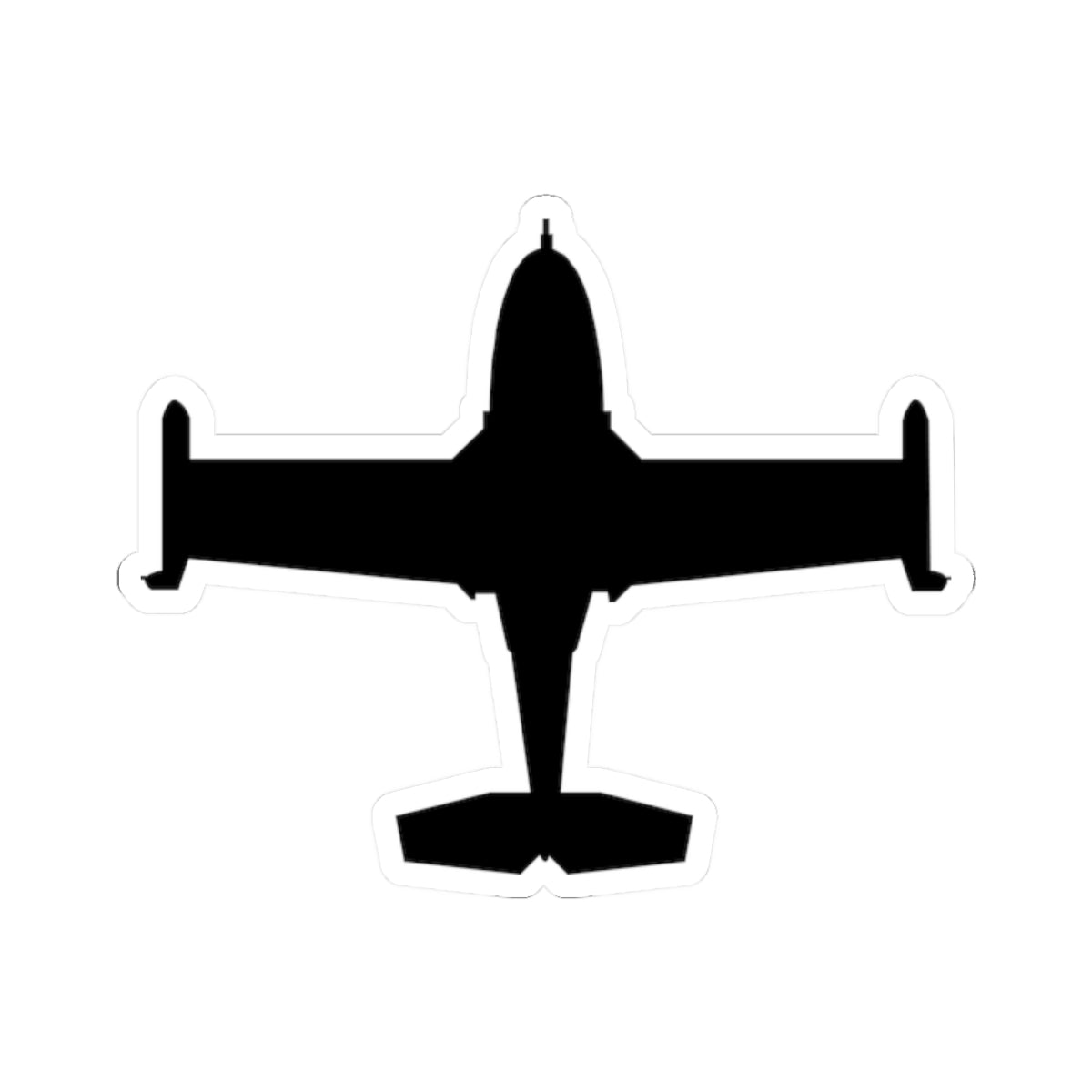 Kiss-Cut Stickers - Aircraft - A-37-Trainer - Top - Silhouette X 300