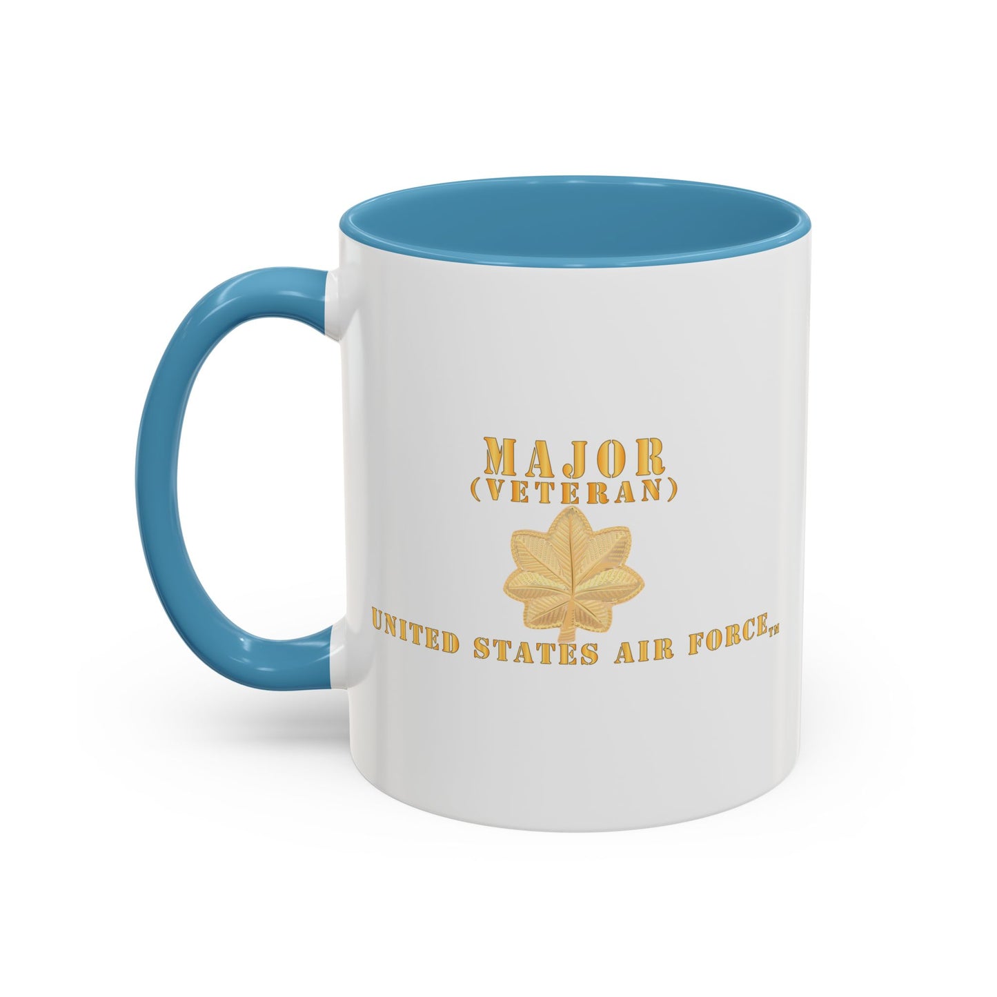 Accent Coffee Mug (11oz & 15oz) - USAF - Major - MAJ - Veteran X 300