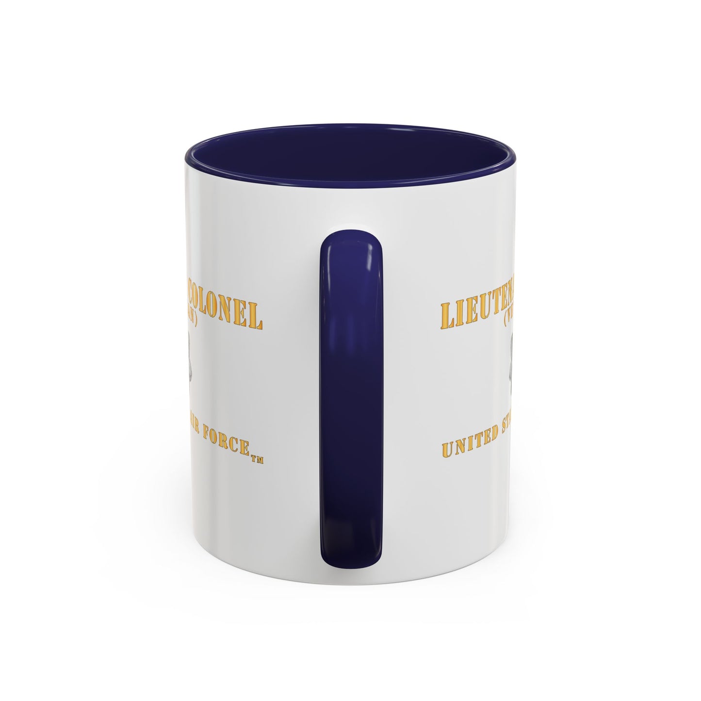 Accent Coffee Mug (11oz & 15oz) - USAF - Lieutenant Colonel - LTC - Veteran - Flat - TM X 300