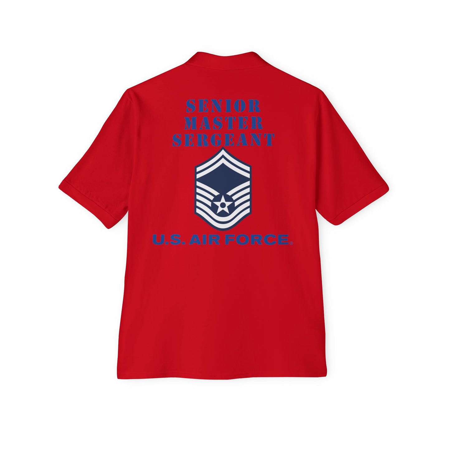 Men's Piqué Polo -USAF - Senior Master Sergeant (E8a) - 2020 - US Air Force w Text X 300