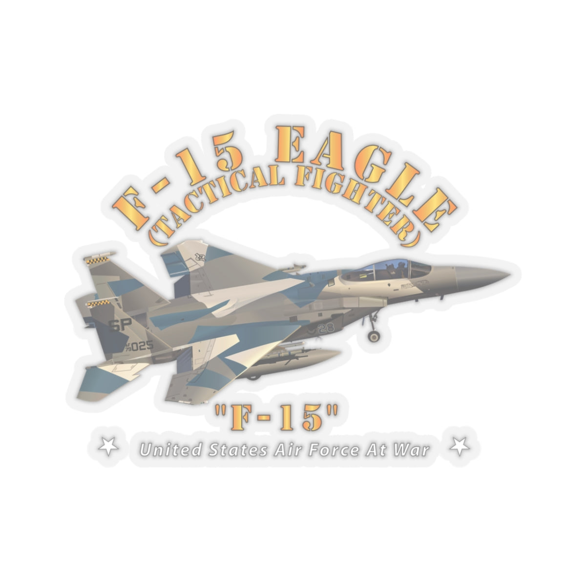 Kiss-Cut Stickers - USAF - F15 Eagle - F15