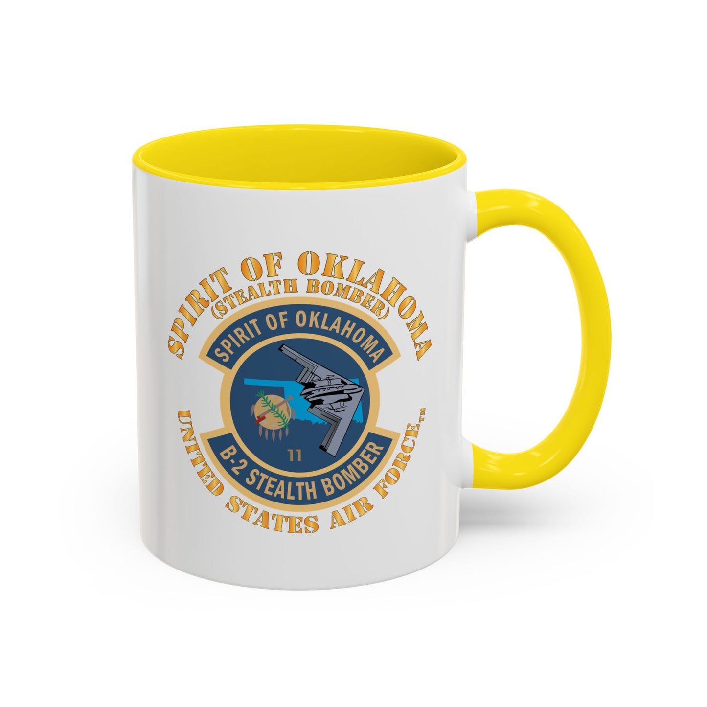 Accent Coffee Mug (11oz & 15oz) - USAF - B2 - Spirit of Oklahoma - Stealth Bomber X 300