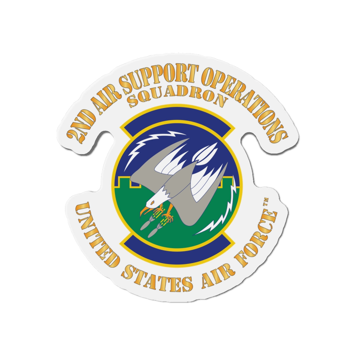 Die-Cut Magnet - USAF - 2nd Air Support Operations Squadron