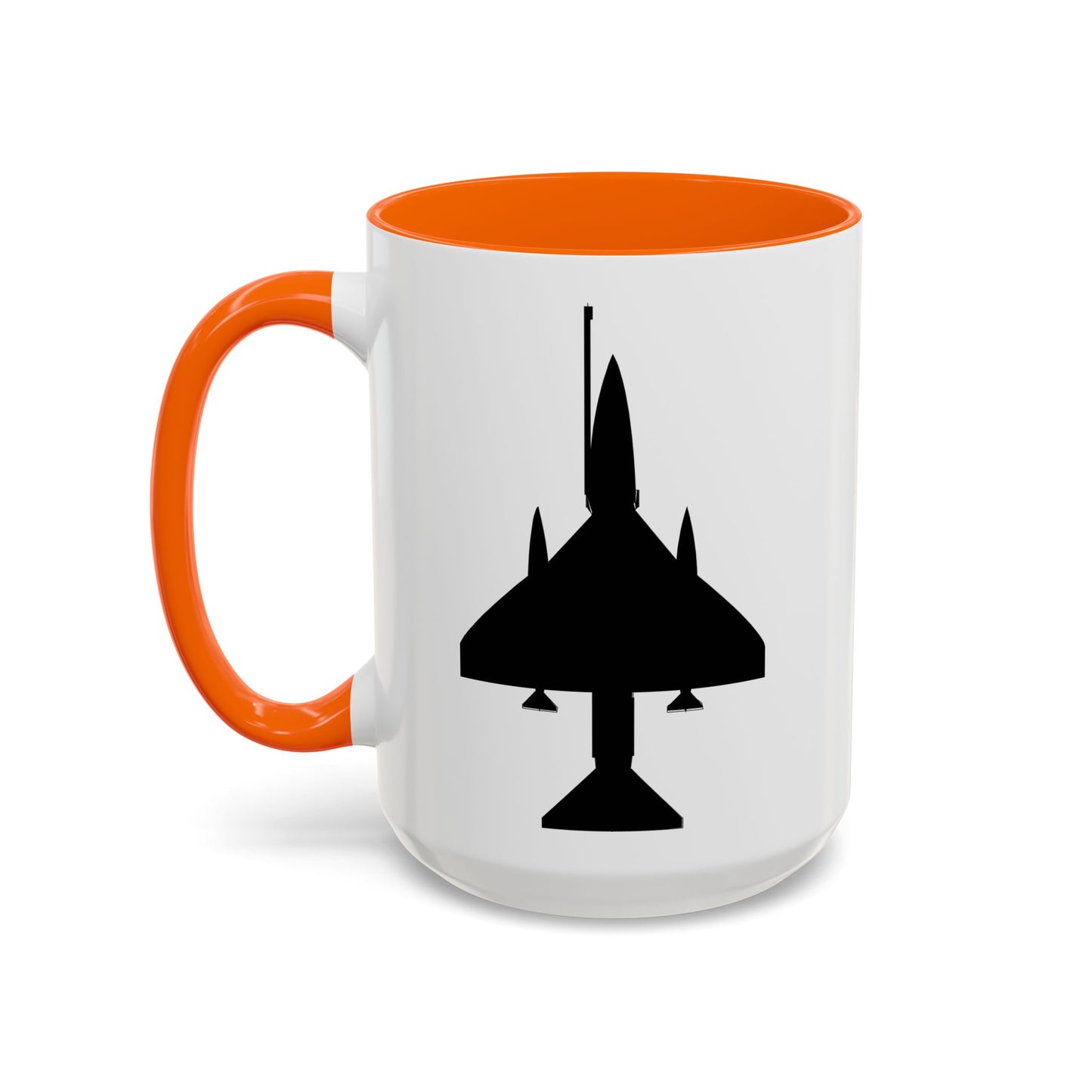 Accent Coffee Mug (11oz & 15oz) - Aircraft - A-4 SkyHawk - Top - Silhouette X 300
