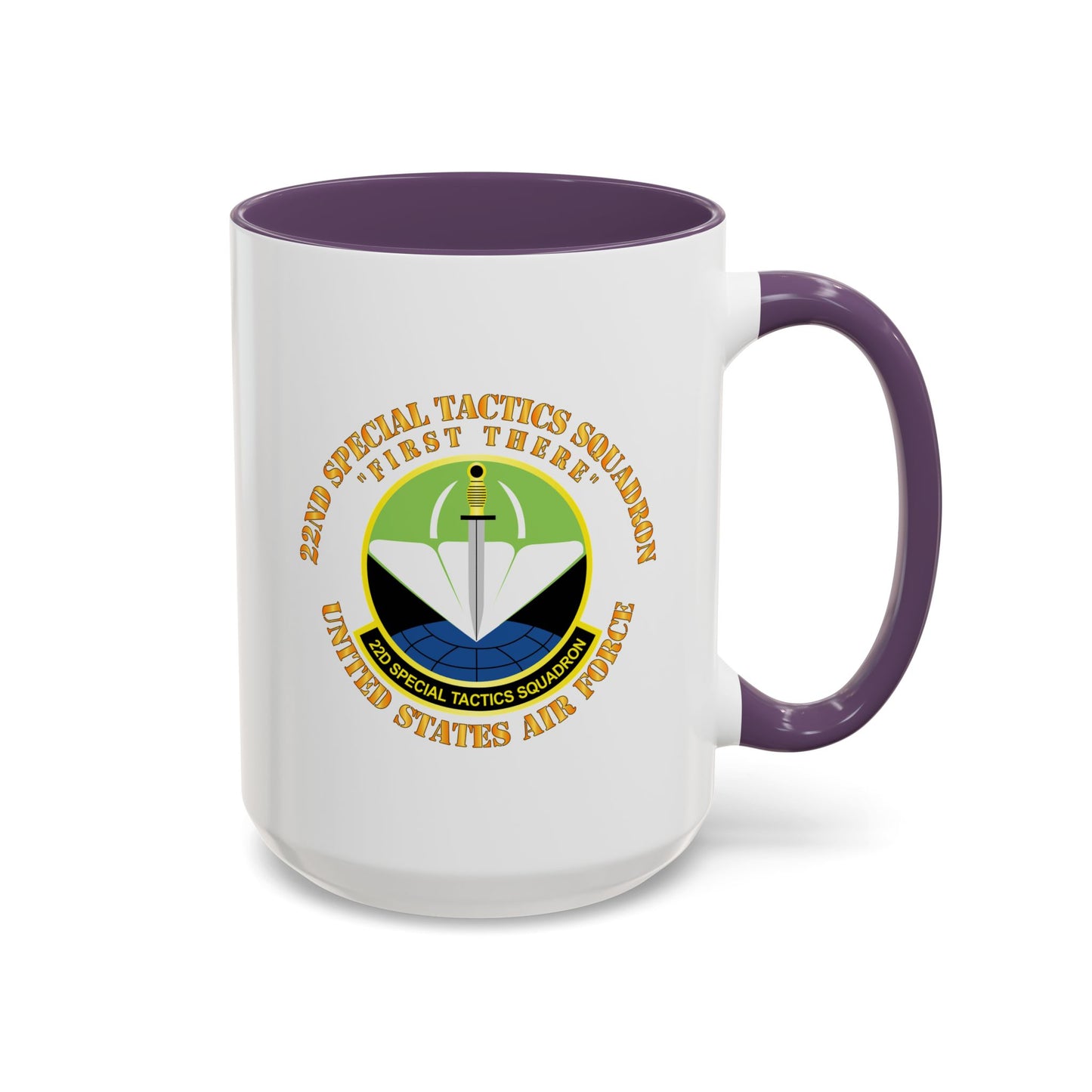 Accent Coffee Mug (11oz & 15oz) - USAF - 22nd Special Tactics Squadron - First There X 300